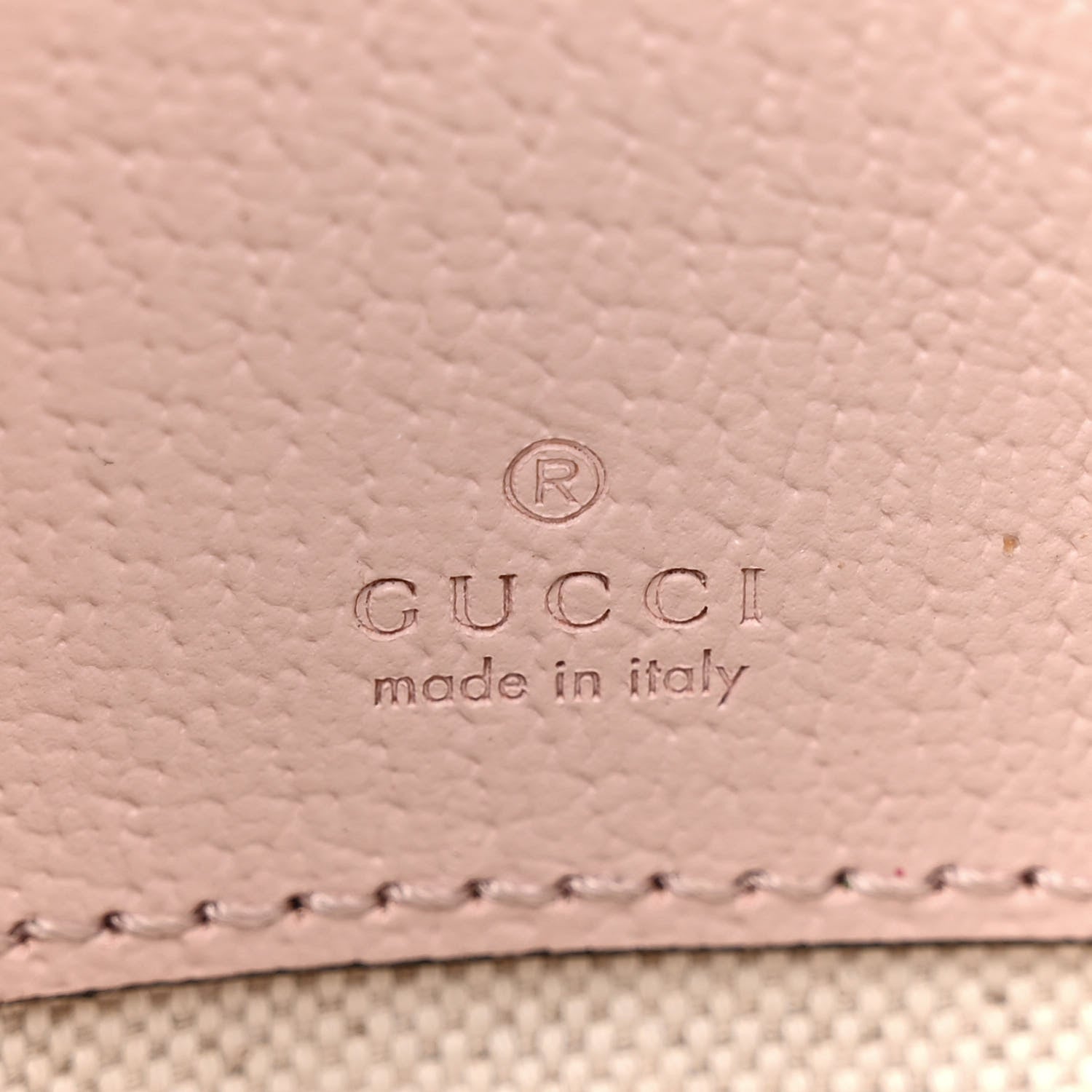 Gucci Monogram Jumbo GG Textured Dollar Calfskin Mini Ophidia Half Moon Hobo Beige Perfect Pink 6 of 11