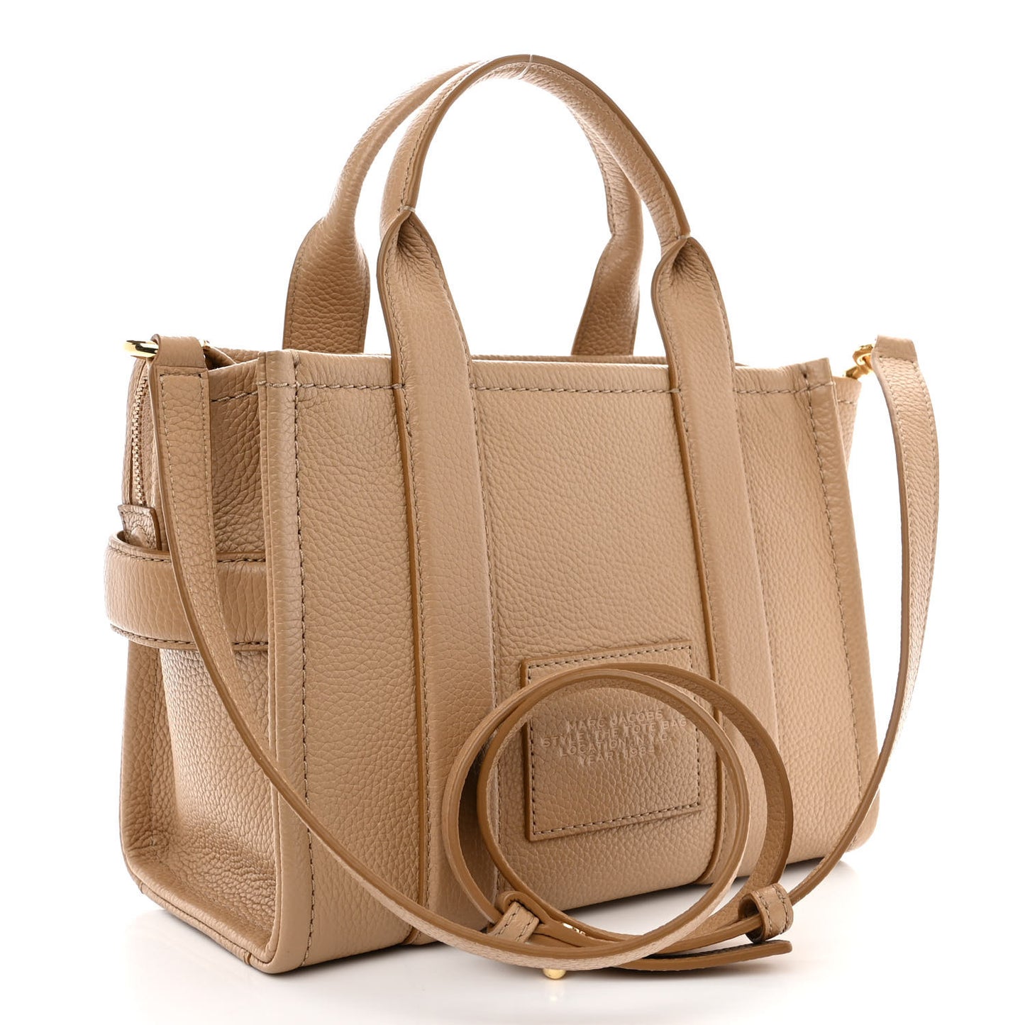 Grained Calfskin Small The Tote Bag Camel