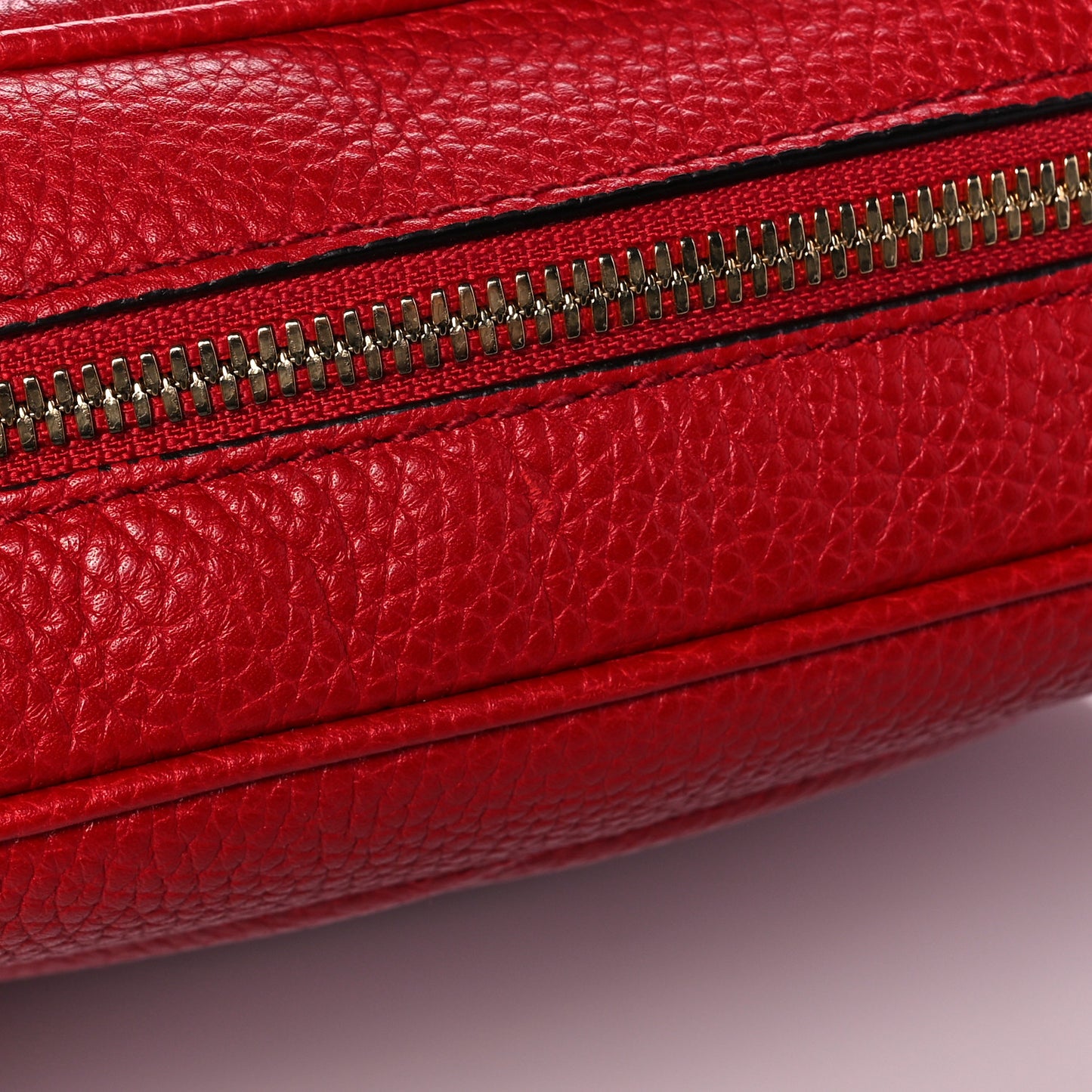 Pebbled Calfskin Small Soho Disco Bag Tabasco Red