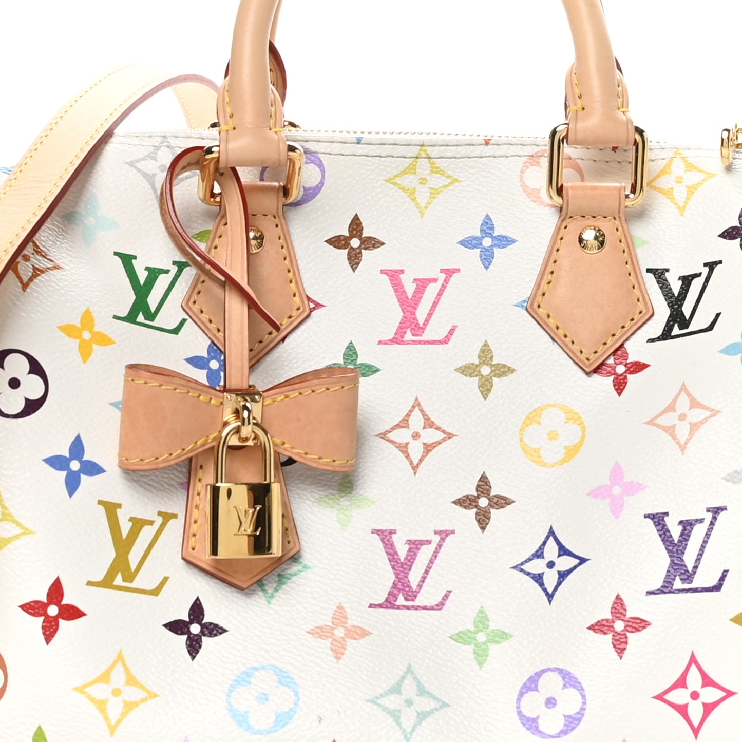 LV X TM Monogram Multicolor Speedy Bandouliere 25 White