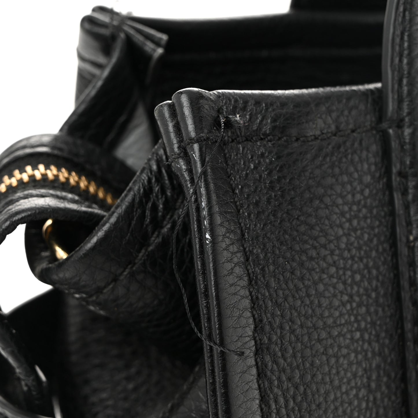 Grained Calfskin Small The Tote Bag Black