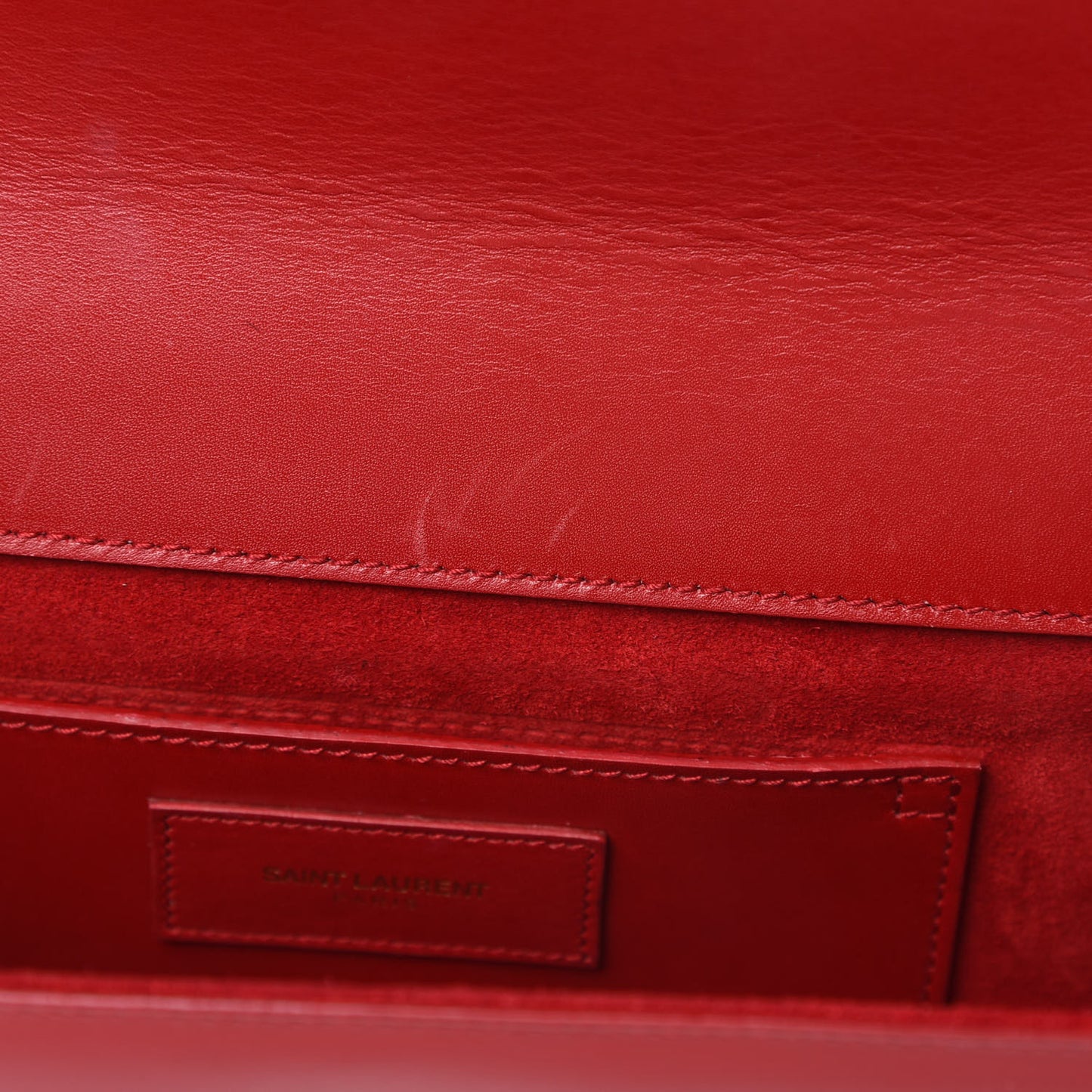 Calfskin Classic Monogram Cassandre Clutch Rouge Orient