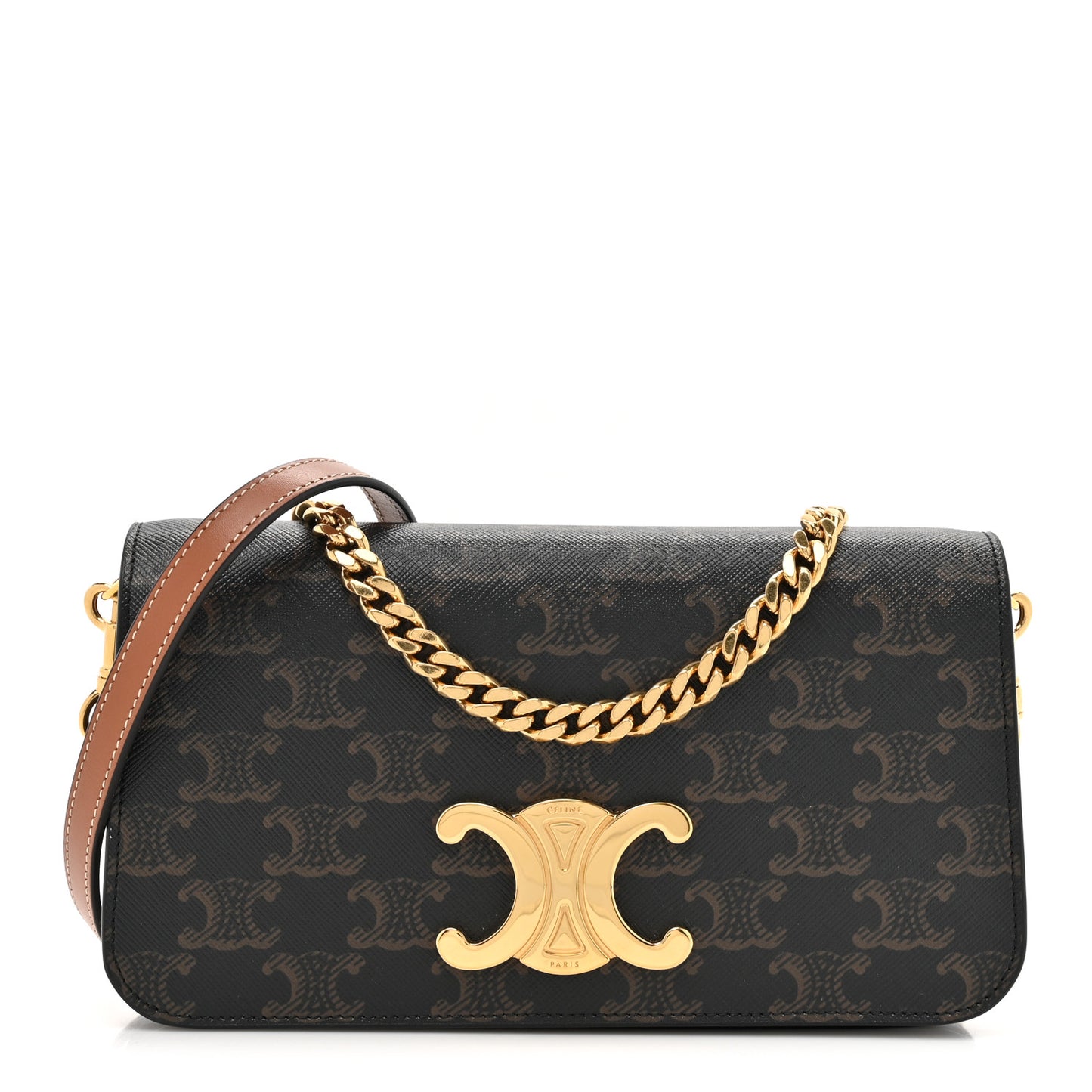 Triomphe Canvas Multipochette Tan