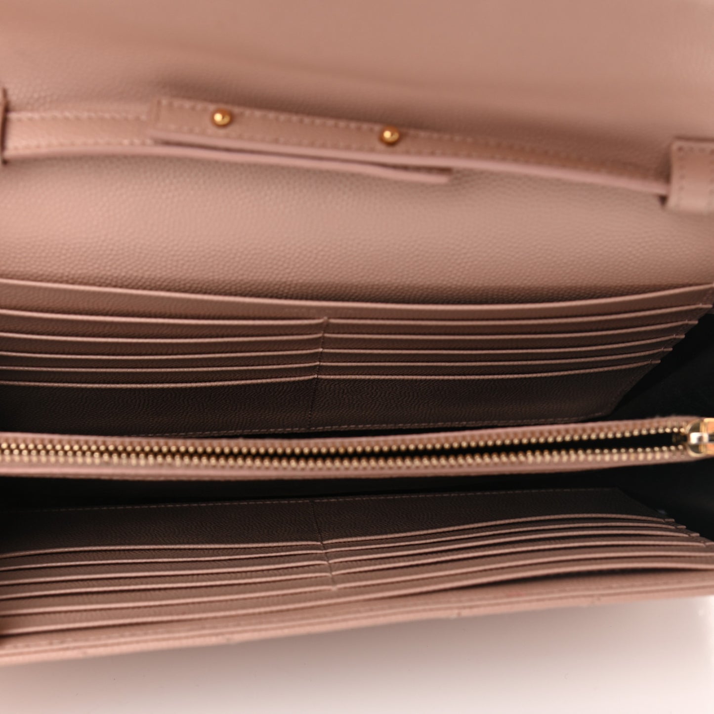 Grain De Poudre Matelasse Chevron Monogram Chain Wallet Pale Pink