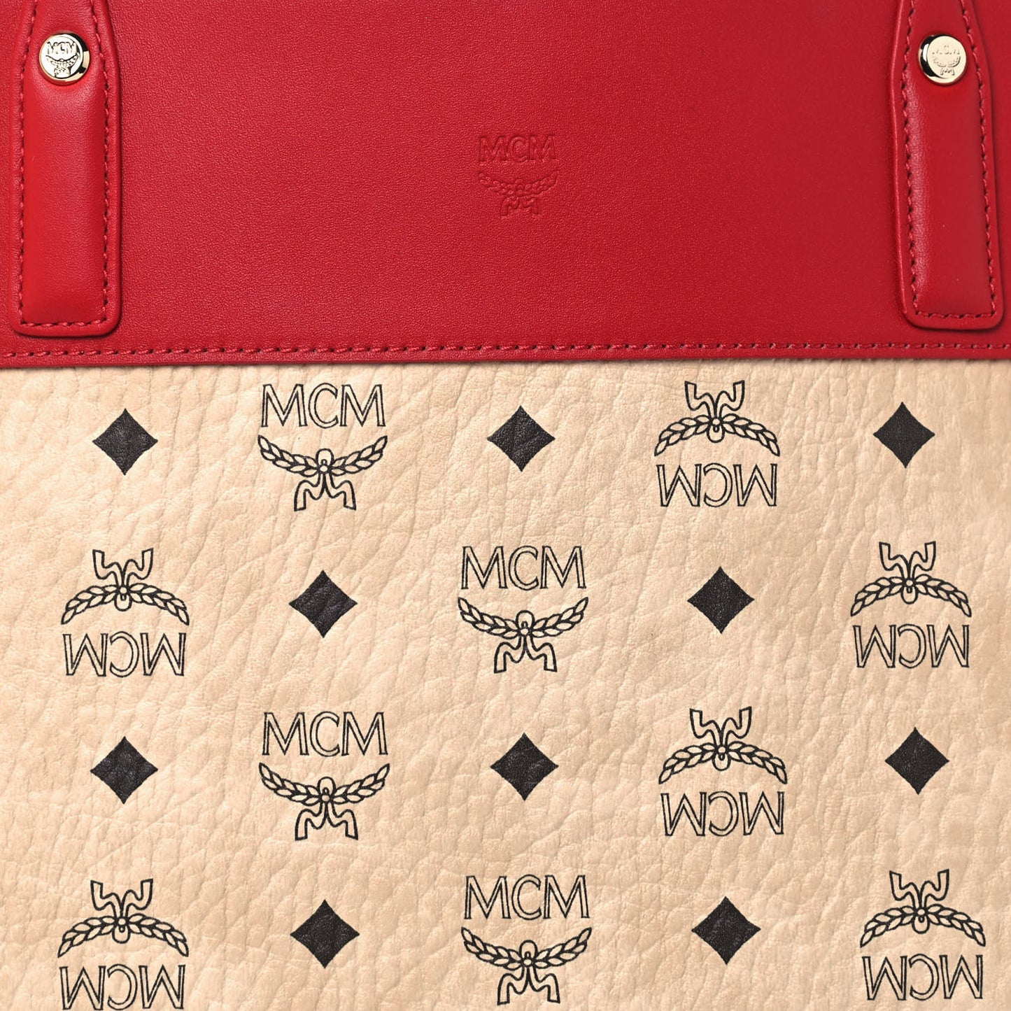 Visetos Shopper Tote Beige Red