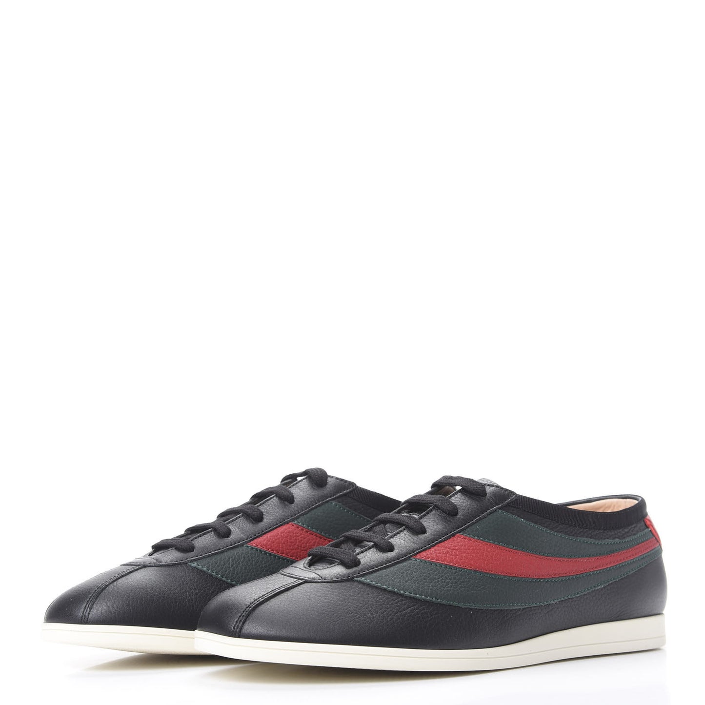 Calfskin Mens Web Falacer Sneakers 8 Black