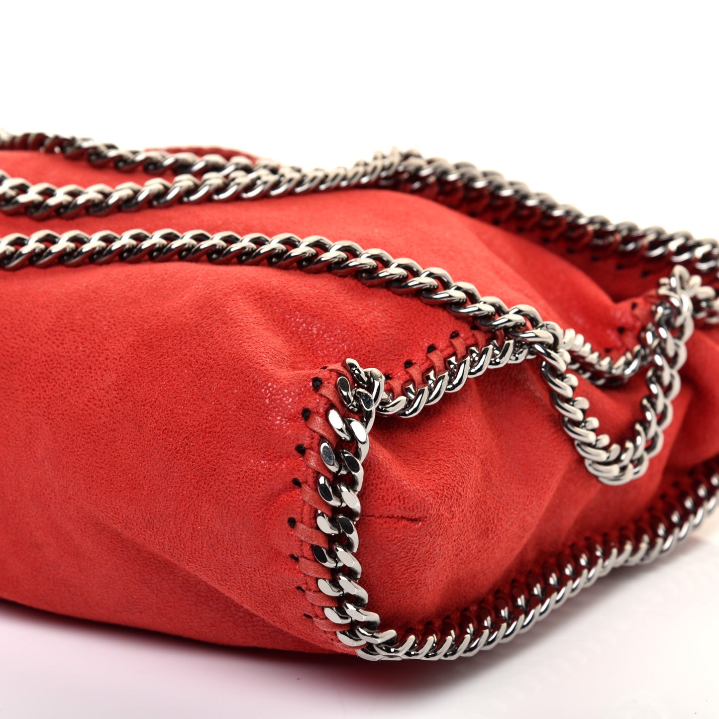 Shaggy Deer Falabella Fold Over Tote Cherry