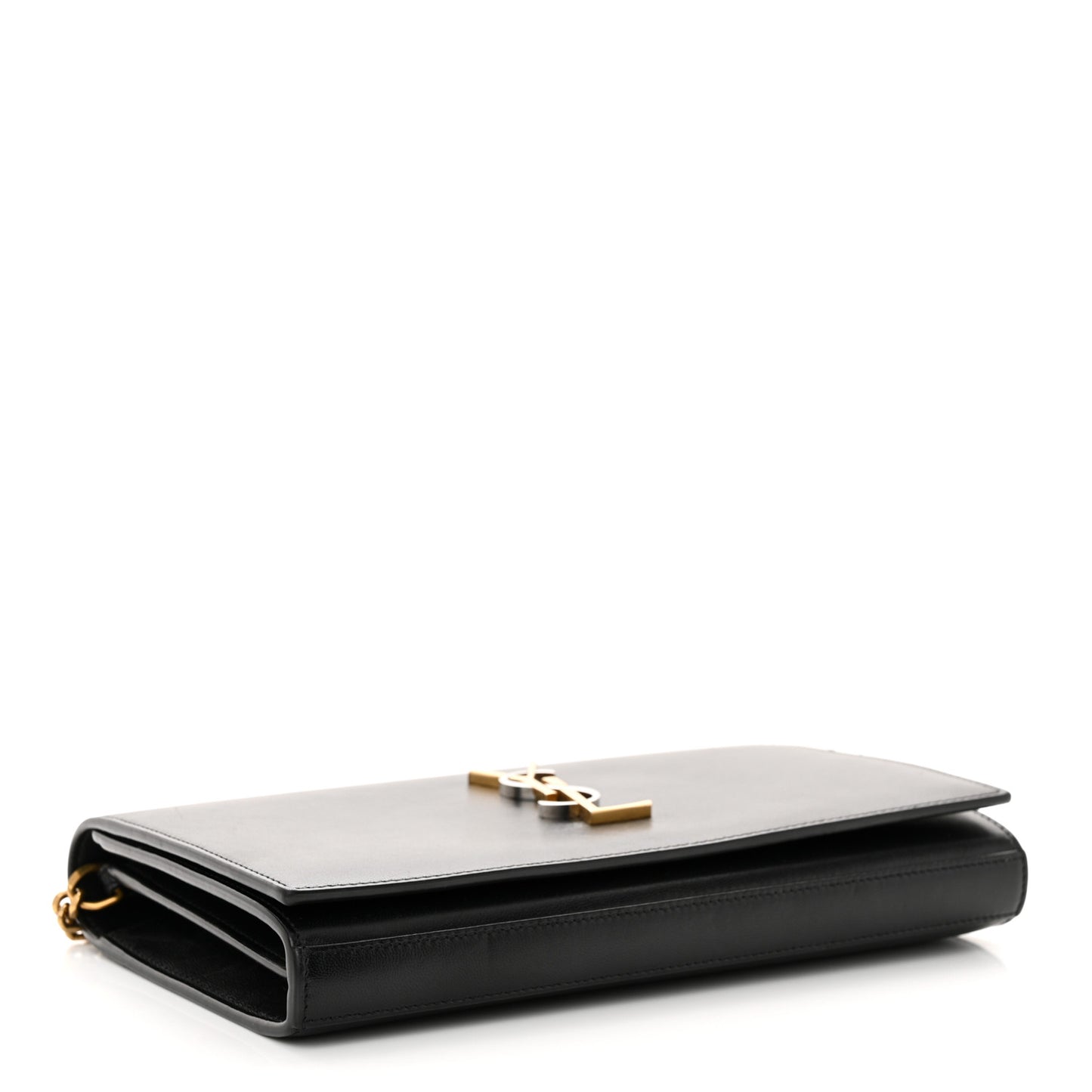 Smooth Calfskin Tri-Metal Cassandre Wallet On Chain WOC Black