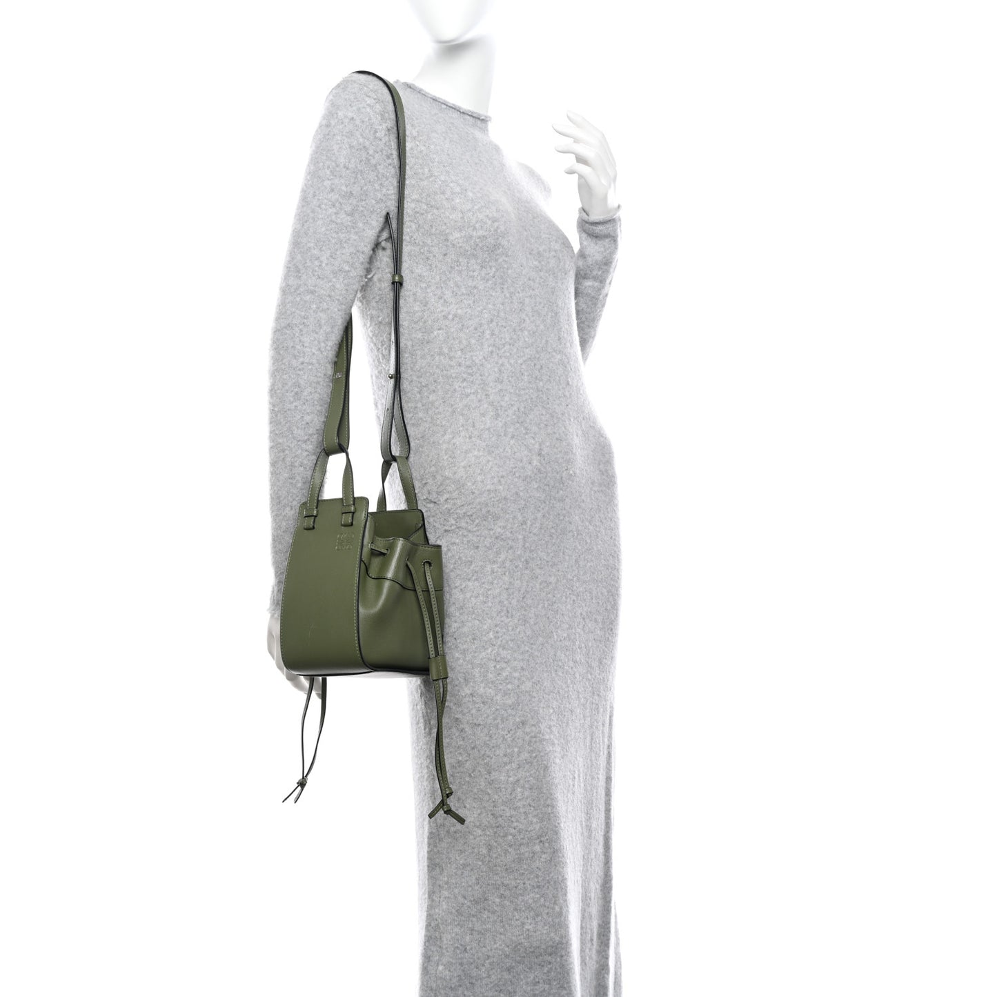 Calfskin Mini Hammock Shoulder Bag Avocado