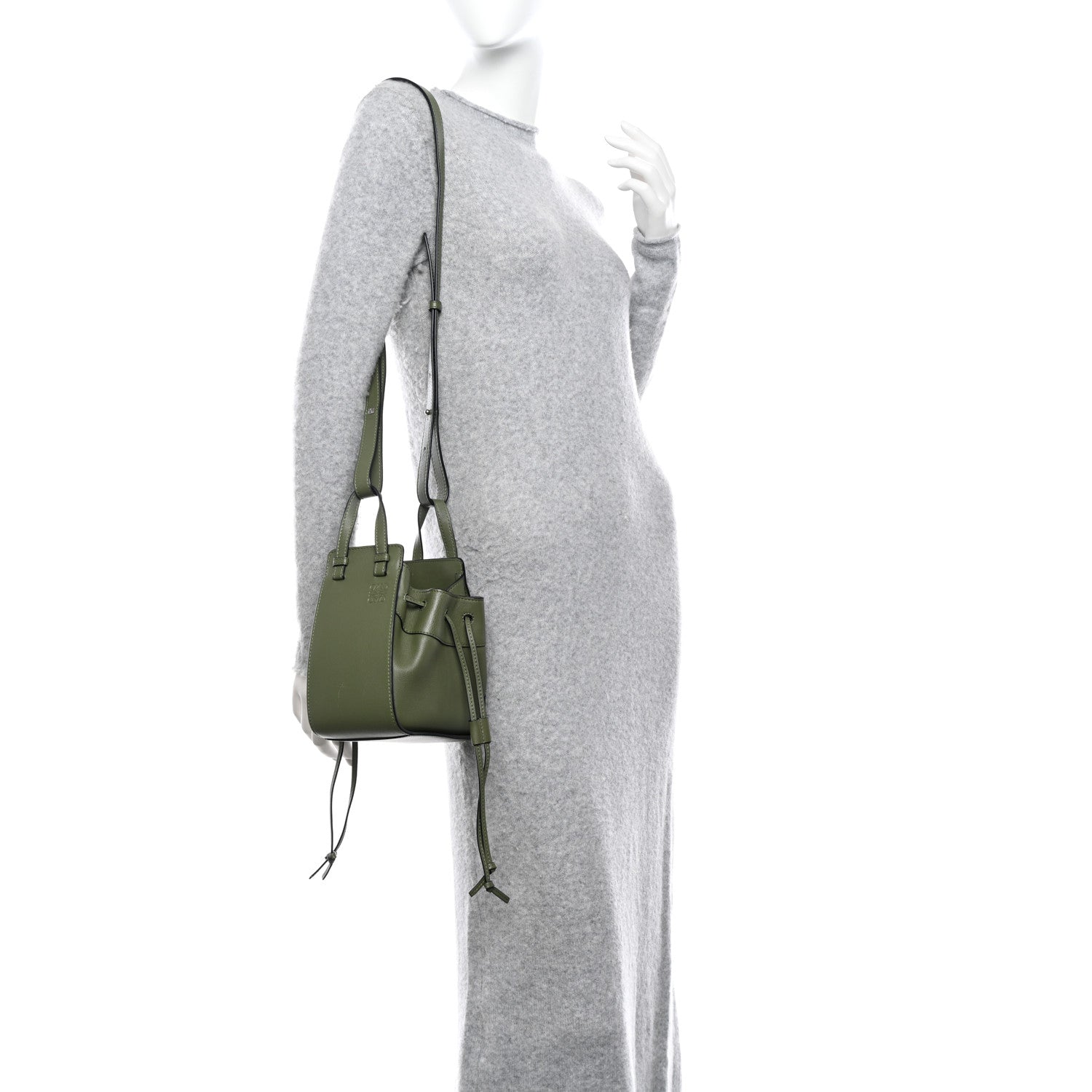 Loewe Calfskin Mini Hammock Shoulder Bag Avocado 2 of 11