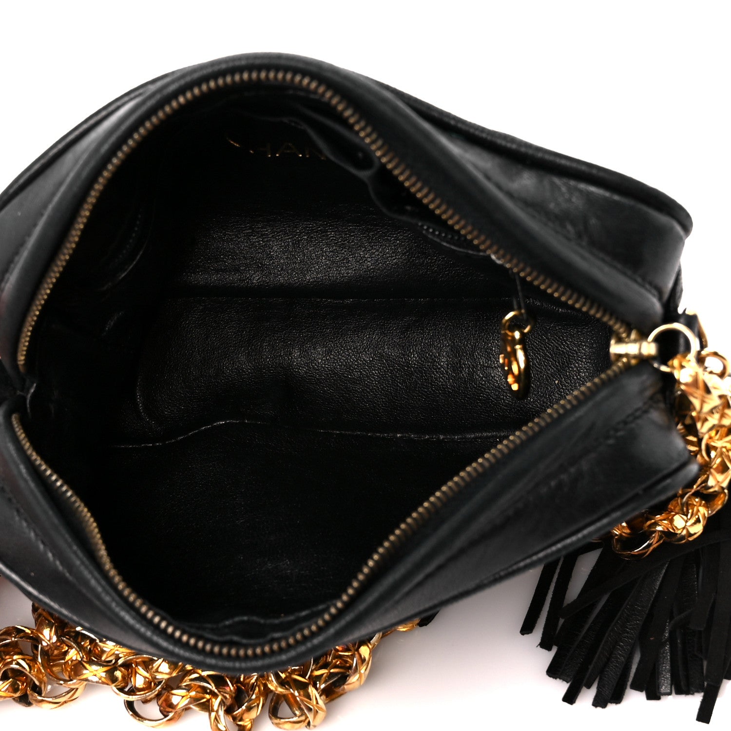 Chanel Lambskin Quilted Tassel Camera Case Black 5 of 11