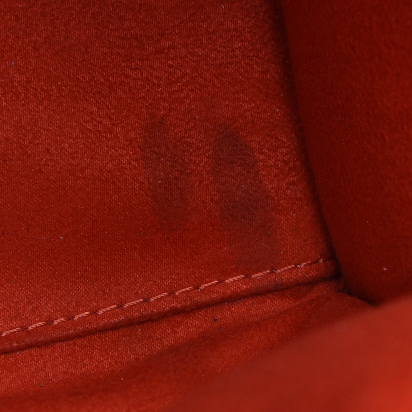 Drummed Calfskin Micro Luggage Vermillion
