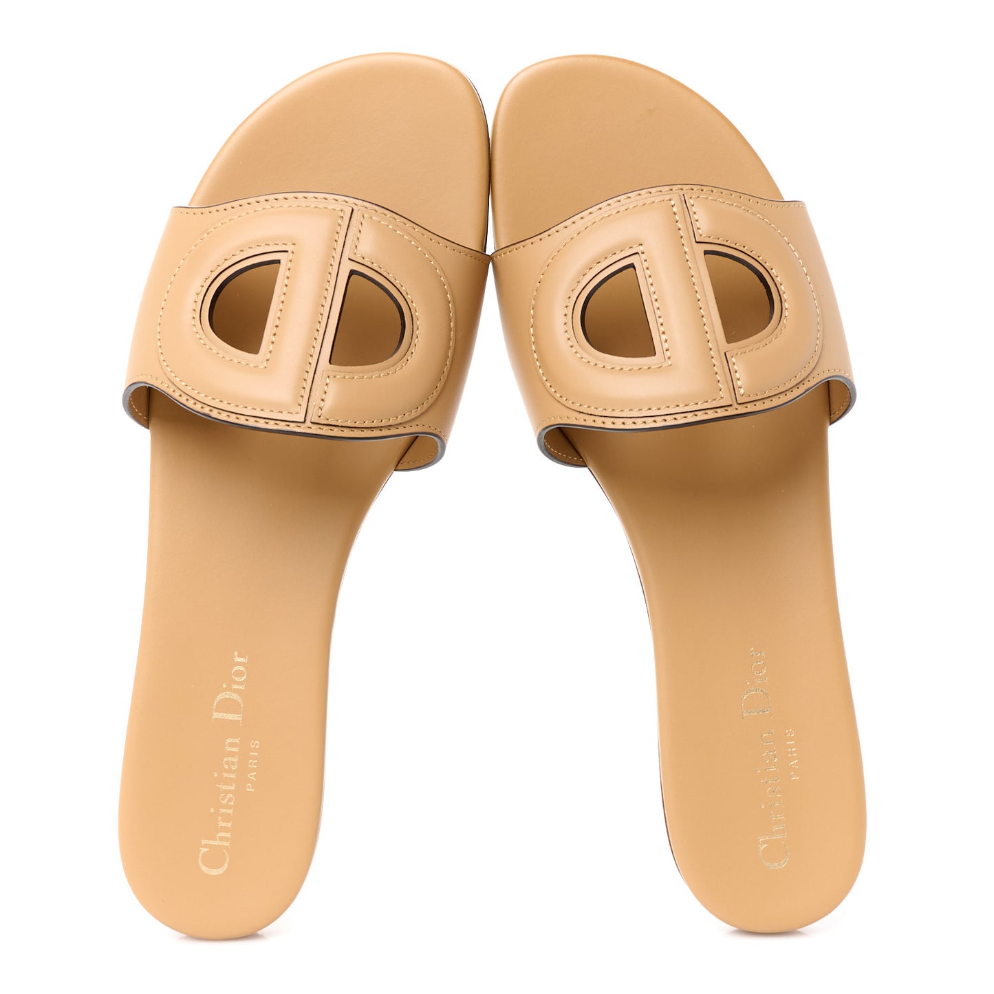 Calfskin D-Club Mule Sandal 40 Natural