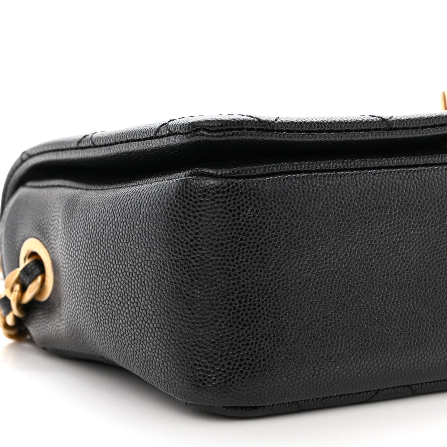 Caviar Quilted Small Fashion Therapy Flap Bag Black