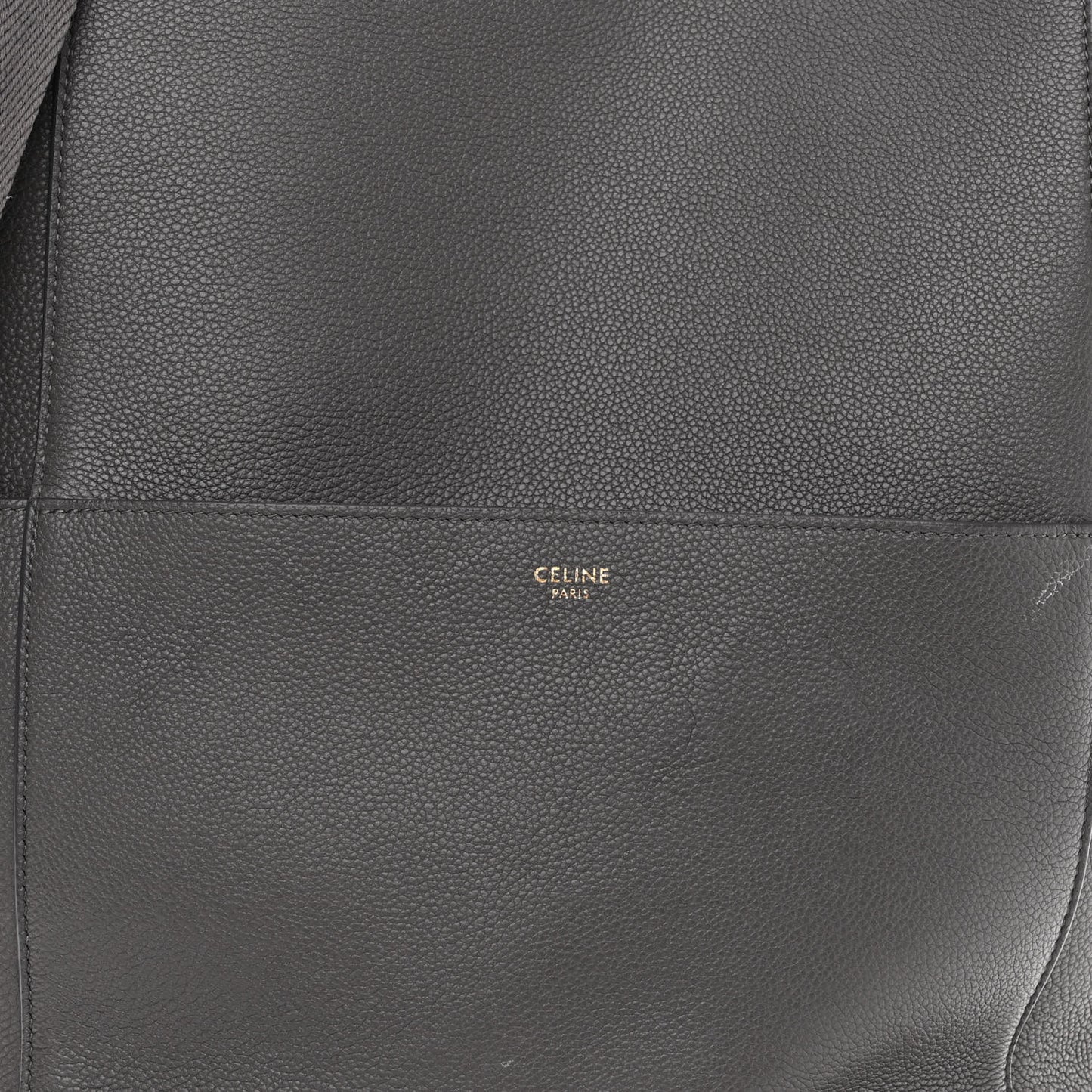 Soft Grained Calfskin Sangle Bucket Bag Kohl