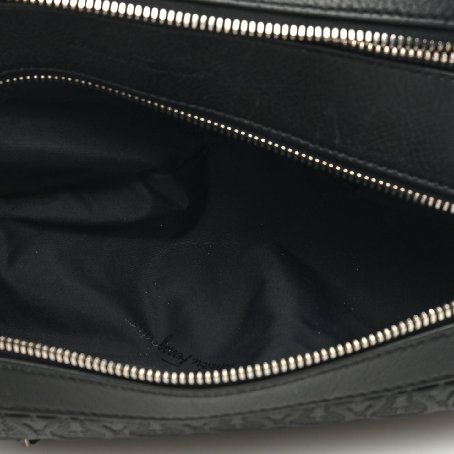 Calfskin Gancini Embossed Toiletry Pouch