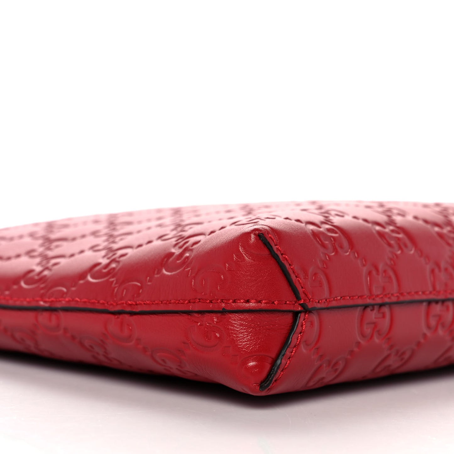 Guccissima Medium Flat Messenger Bag Red