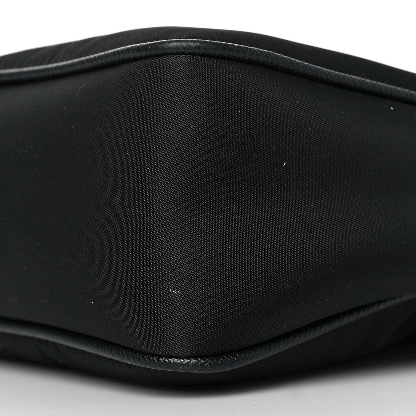 Re-Nylon Saffiano Pocket Zippered Shoulder Bag Black