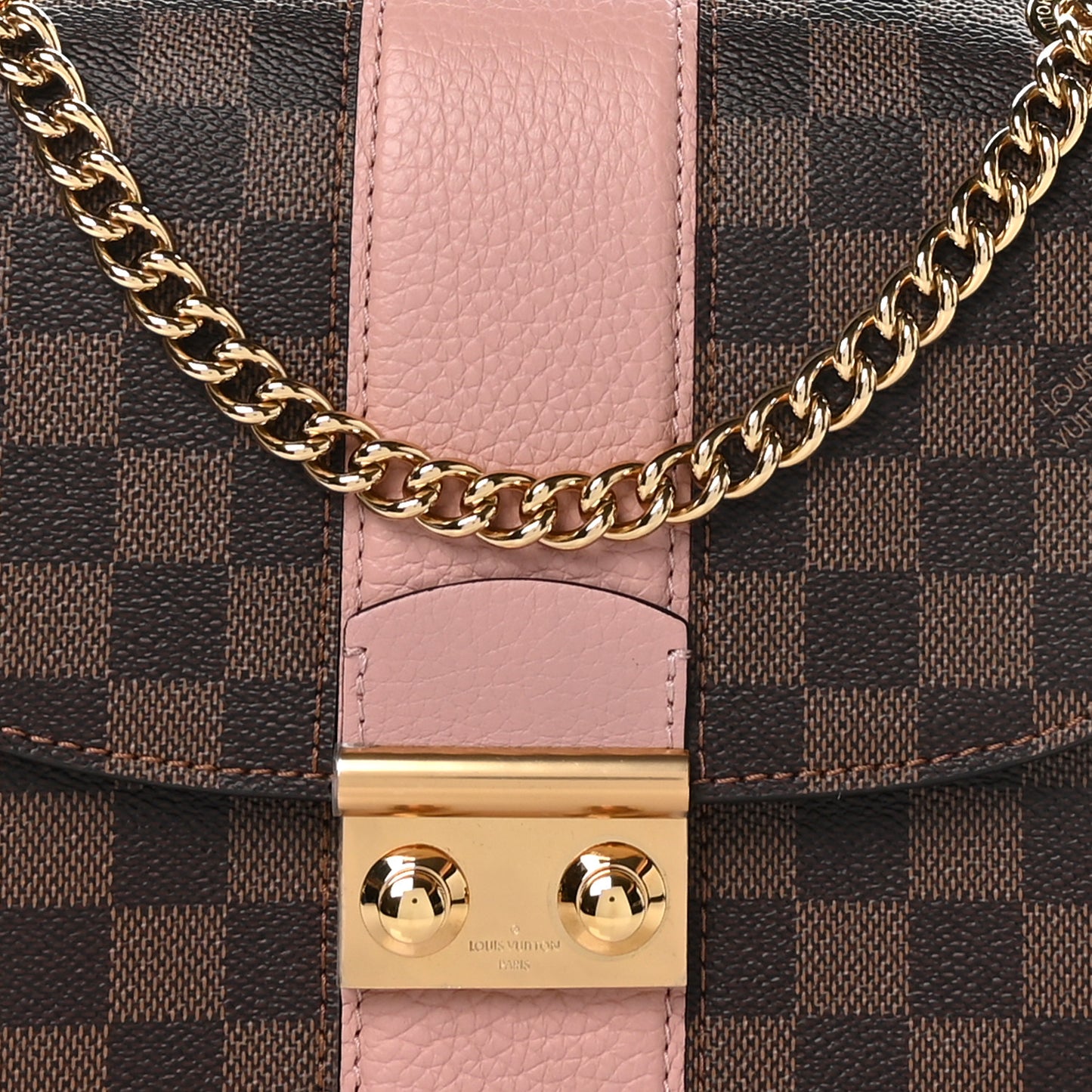 Damier Ebene Cuir Taurillon Wight Magnolia