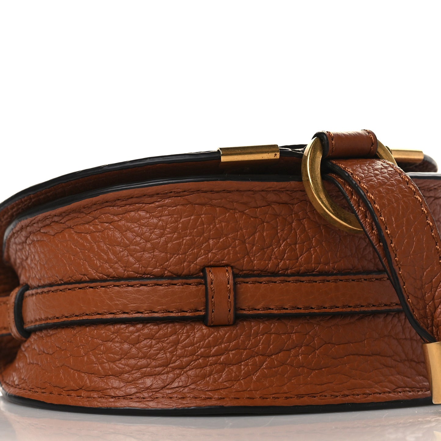 Calfskin Nano Marcie Saddle Bag Tan