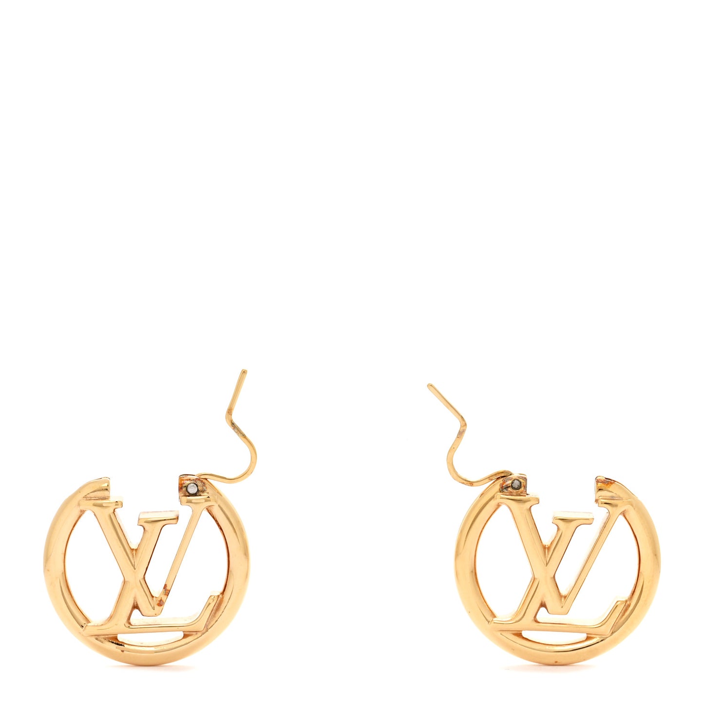 Metal Small Louise Hoop Earrings Gold