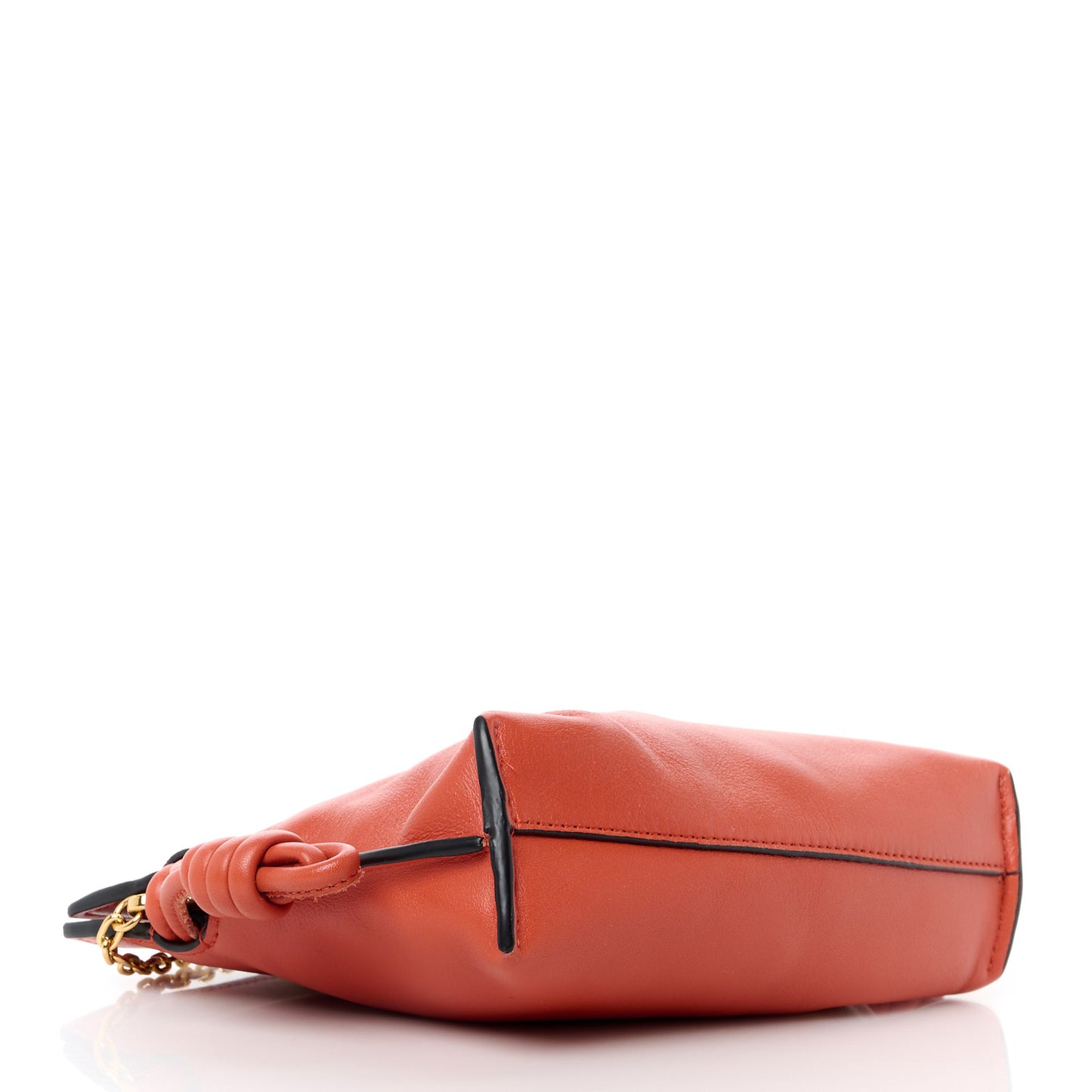 Calfskin Nano Flamenco Knot Clutch Orange