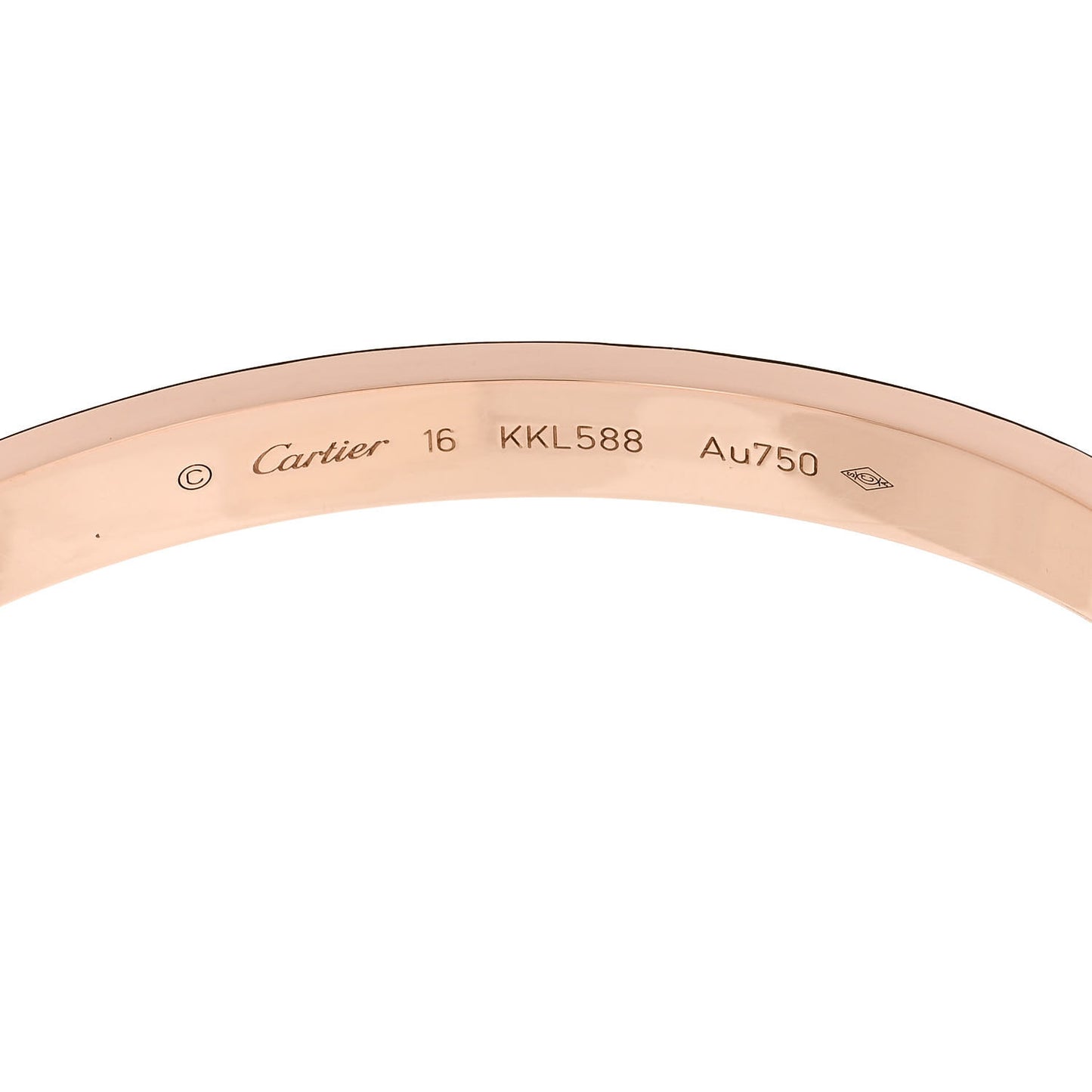 18K Pink Gold LOVE Bracelet 16