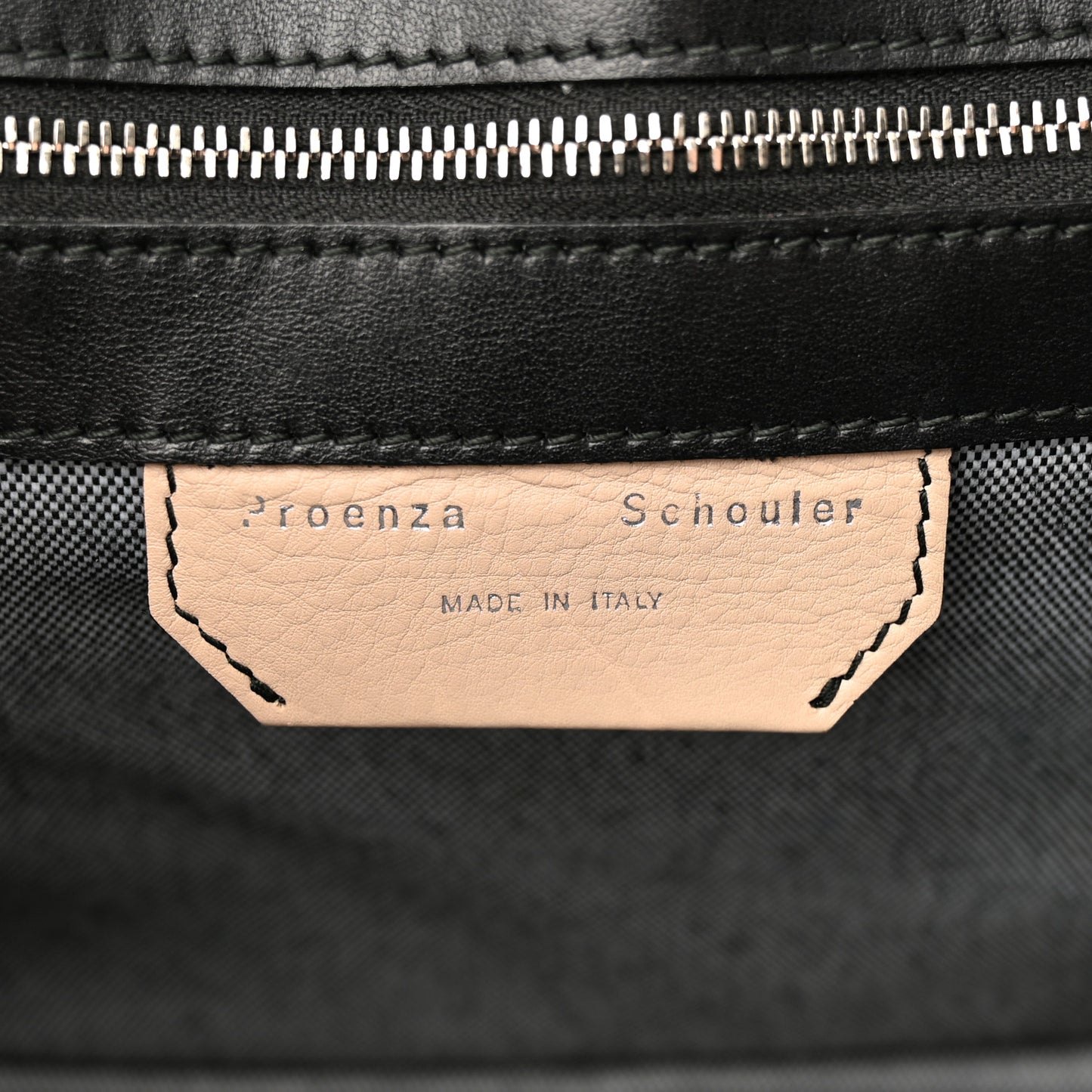 Grained Calfskin Medium Contrast Stitch PS1 Satchel Sand
