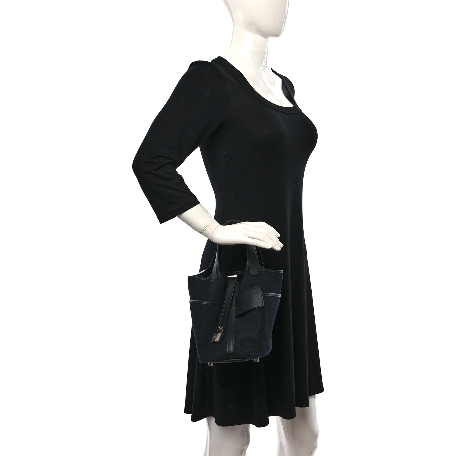 Hermes Toile Goeland Swift Cargo Picotin Lock 18 Black 2 of 10