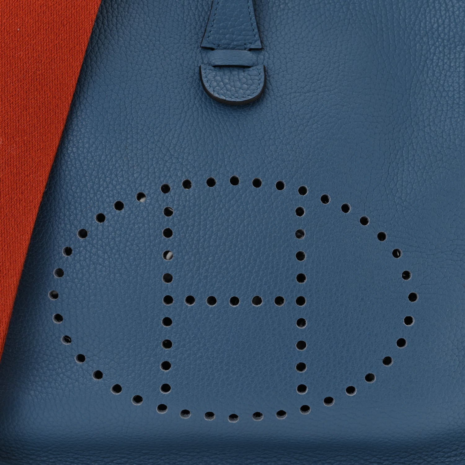 Hermes Taurillon Clemence Evelyne III PM Bleu Agate Cuivre 8 of 10