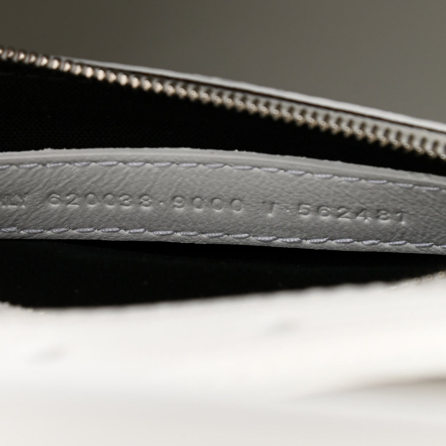 Patent Calfskin Lizard Embossed Medium Ghost Shoulder Bag Optic White