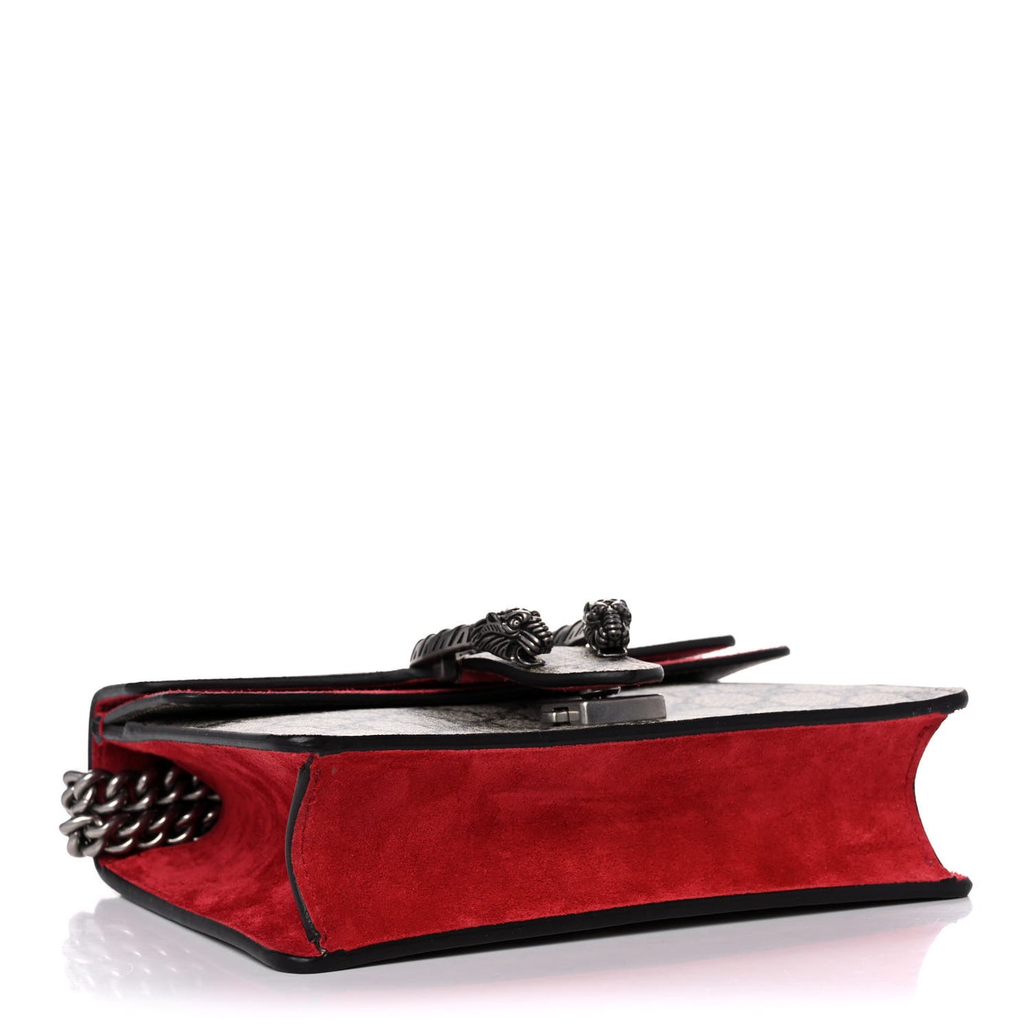 GG Supreme Monogram Mini Dionysus Shoulder Bag Hibiscus Red