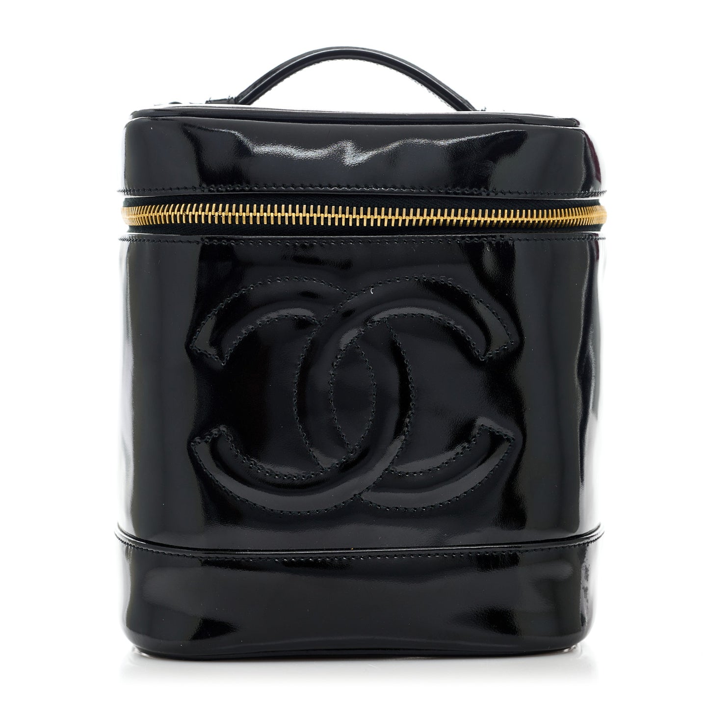 Patent Vanity Cosmetic Case Black