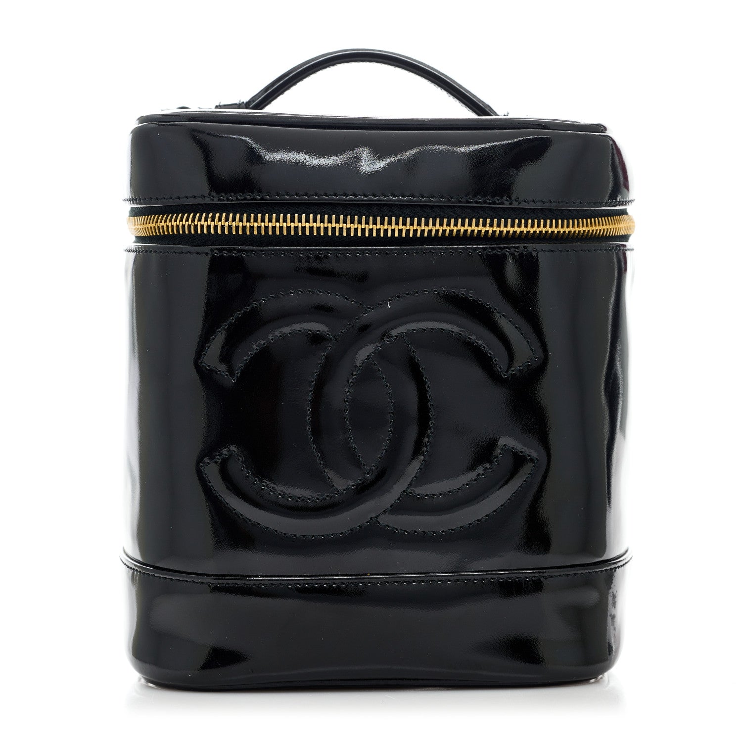 Chanel Patent Vanity Cosmetic Case Black 1 of 11