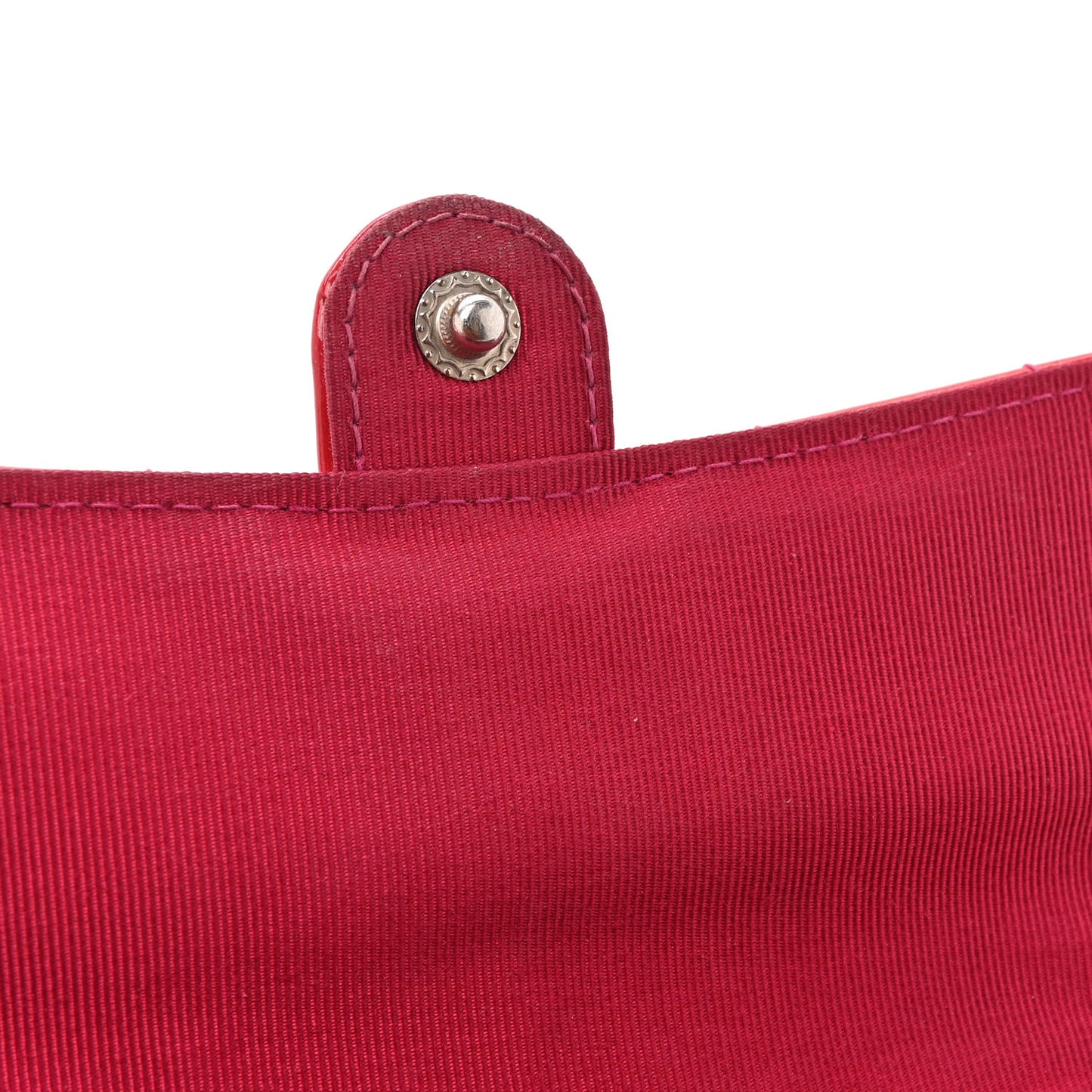 Patent Square Quilted Extra Mini Convertible Flap Belt Bag Red