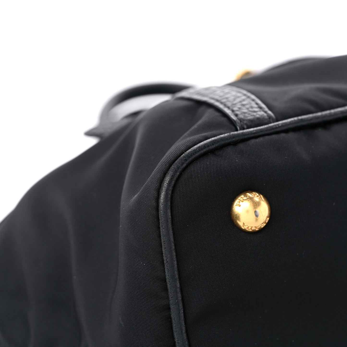 Tessuto Nylon Vitello Daino Tote Black