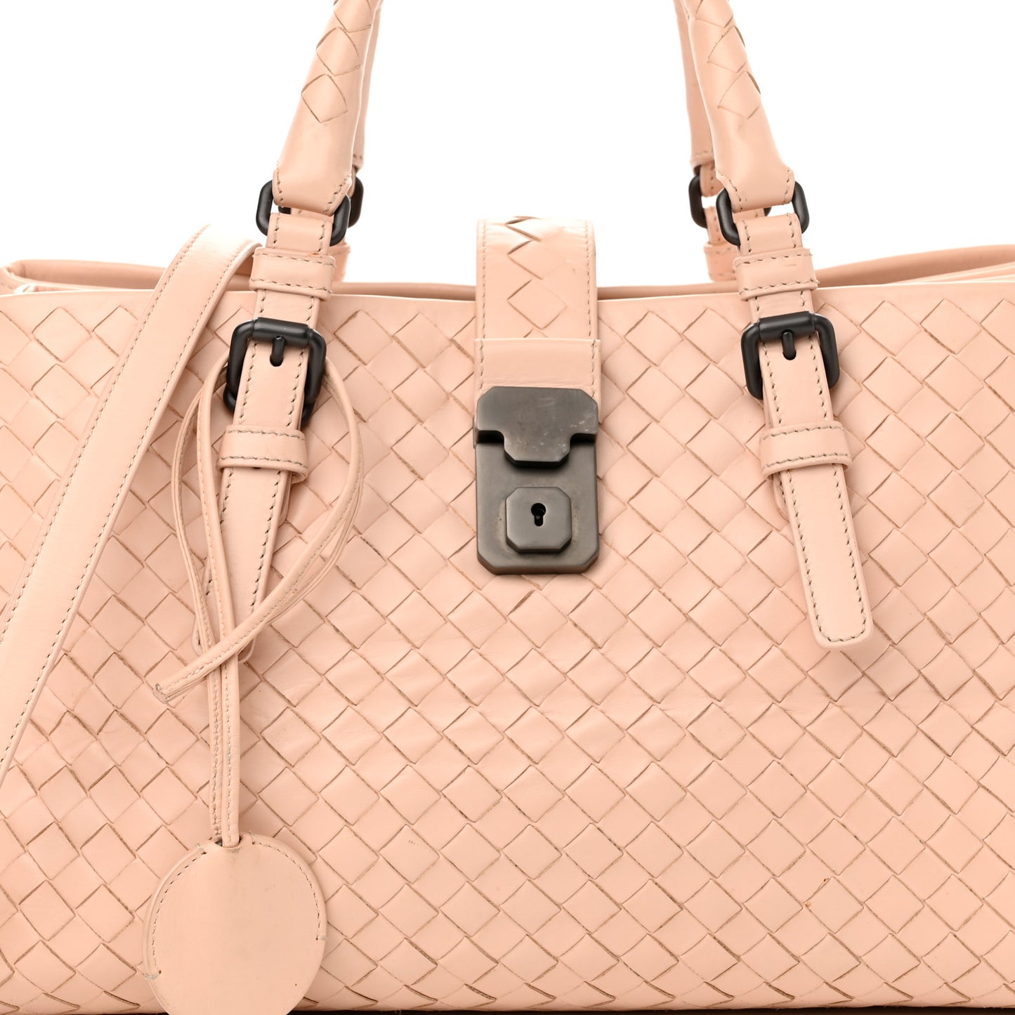 Light Calf Intrecciato Small Roma Flamingo