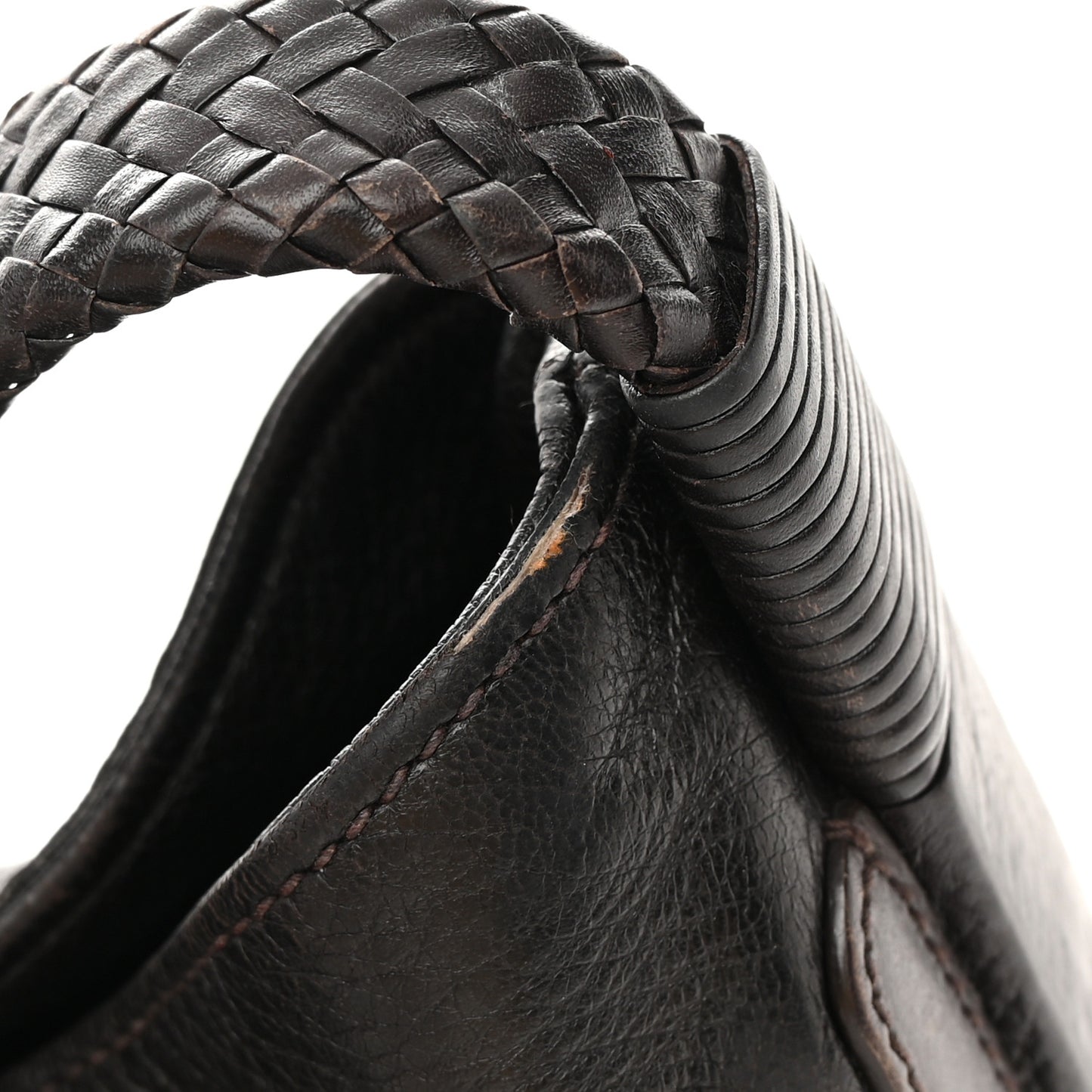 Deerskin Large Hip Bamboo Hobo Dark Cocoa