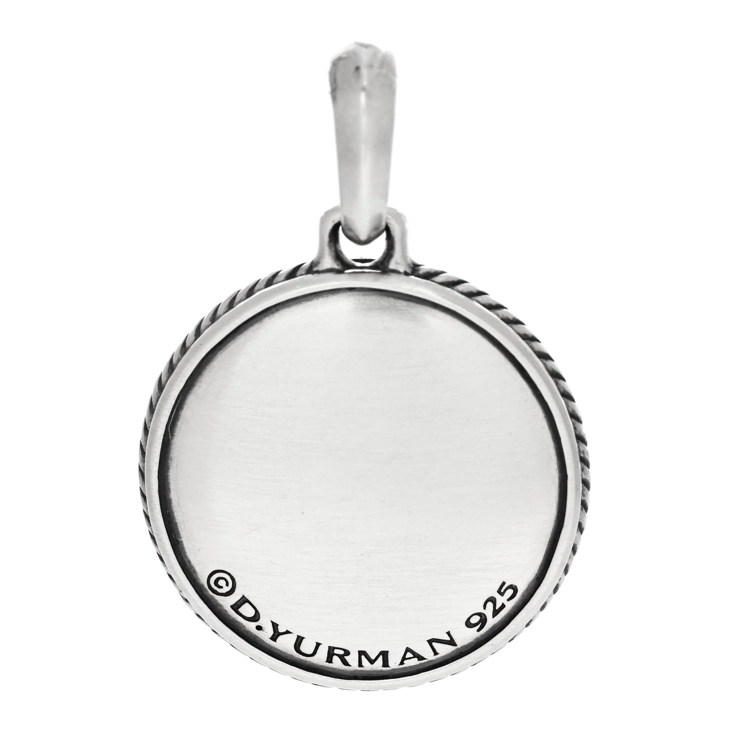 Sterling Silver Black Diamond Maritime Compass Enhancer Pendant