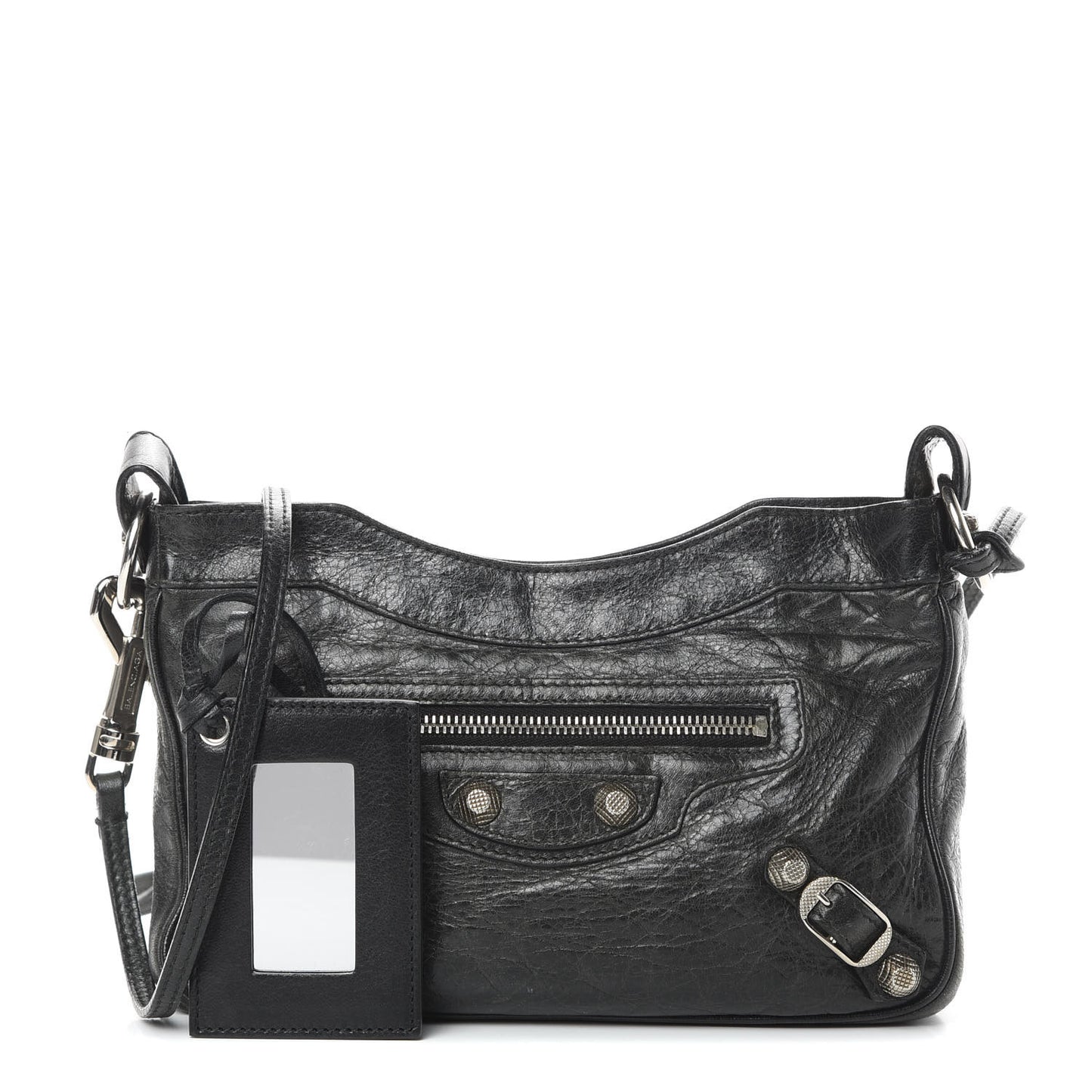 Agneau Giant 12 Silver Hardware Hip Black