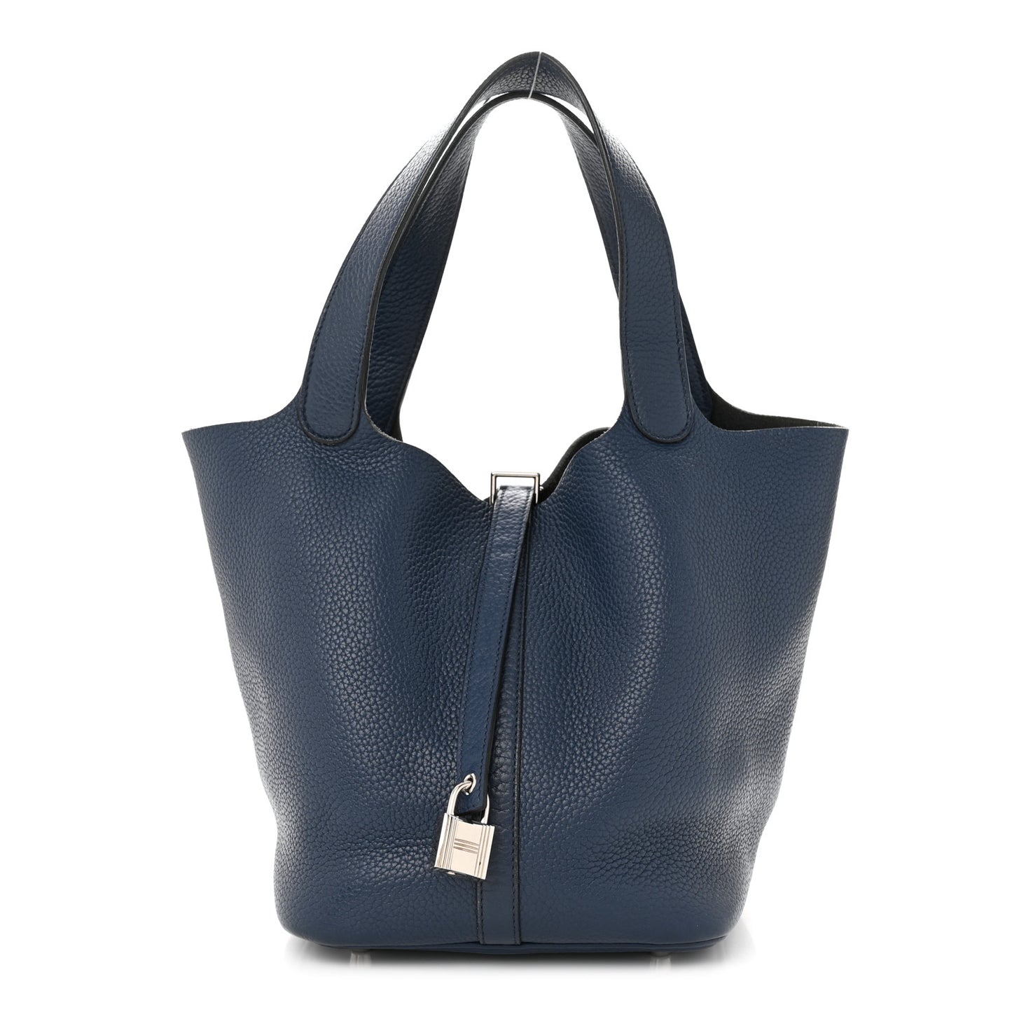 Taurillon Clemence Picotin Lock 22 MM Bleu De Prusse