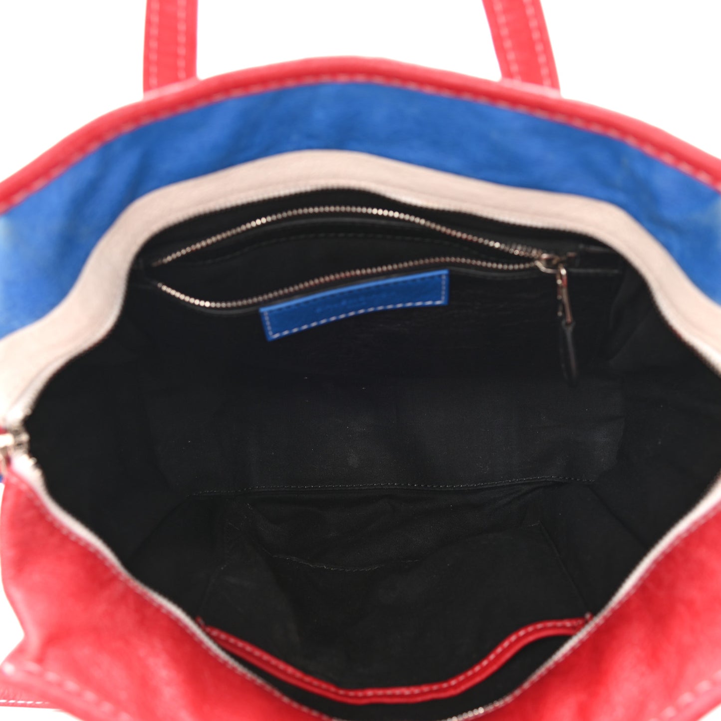 Agneau Arena Multicolore S Bazar Shopper Tote Bleu White Rouge