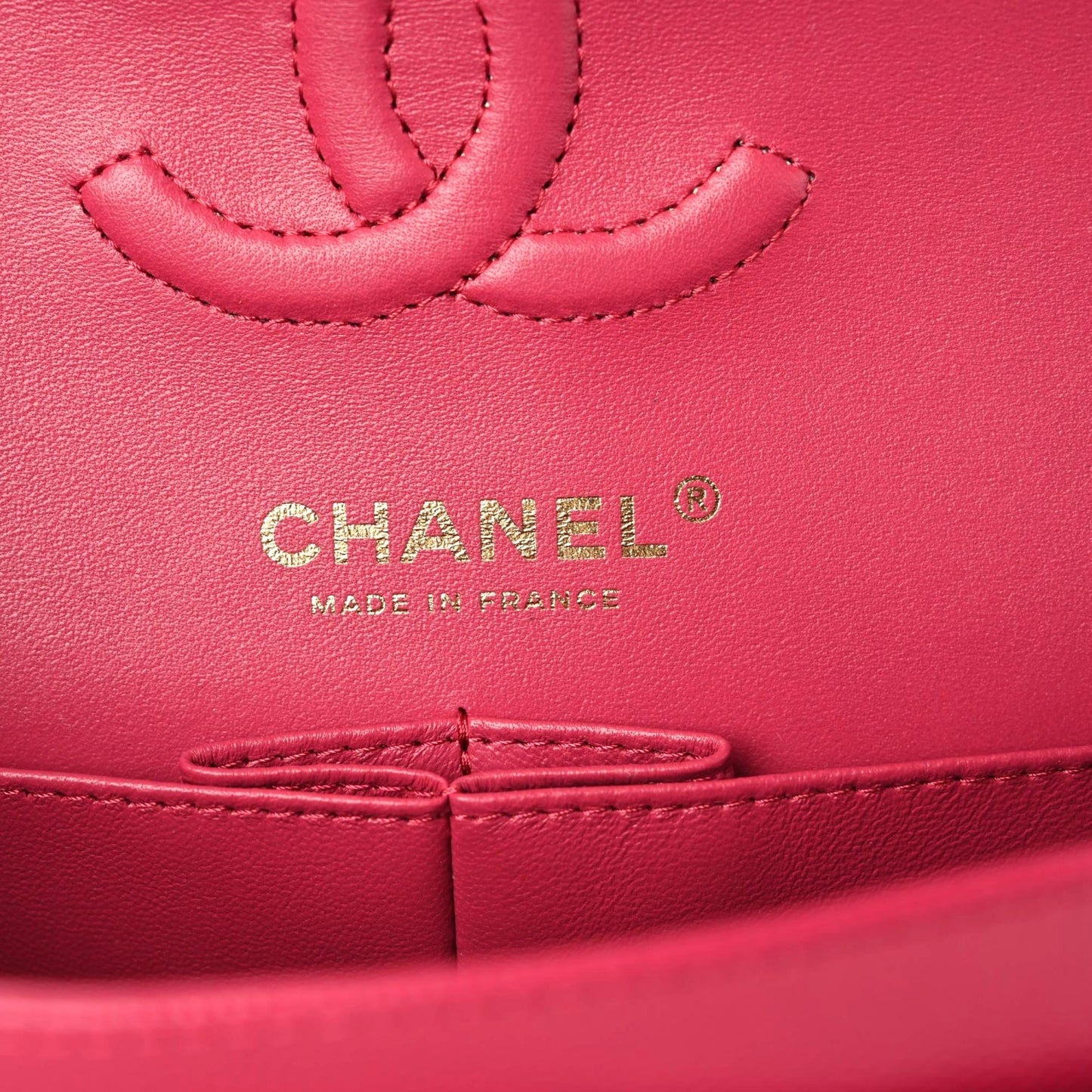 Caviar Quilted Small Double Flap Dark Pink