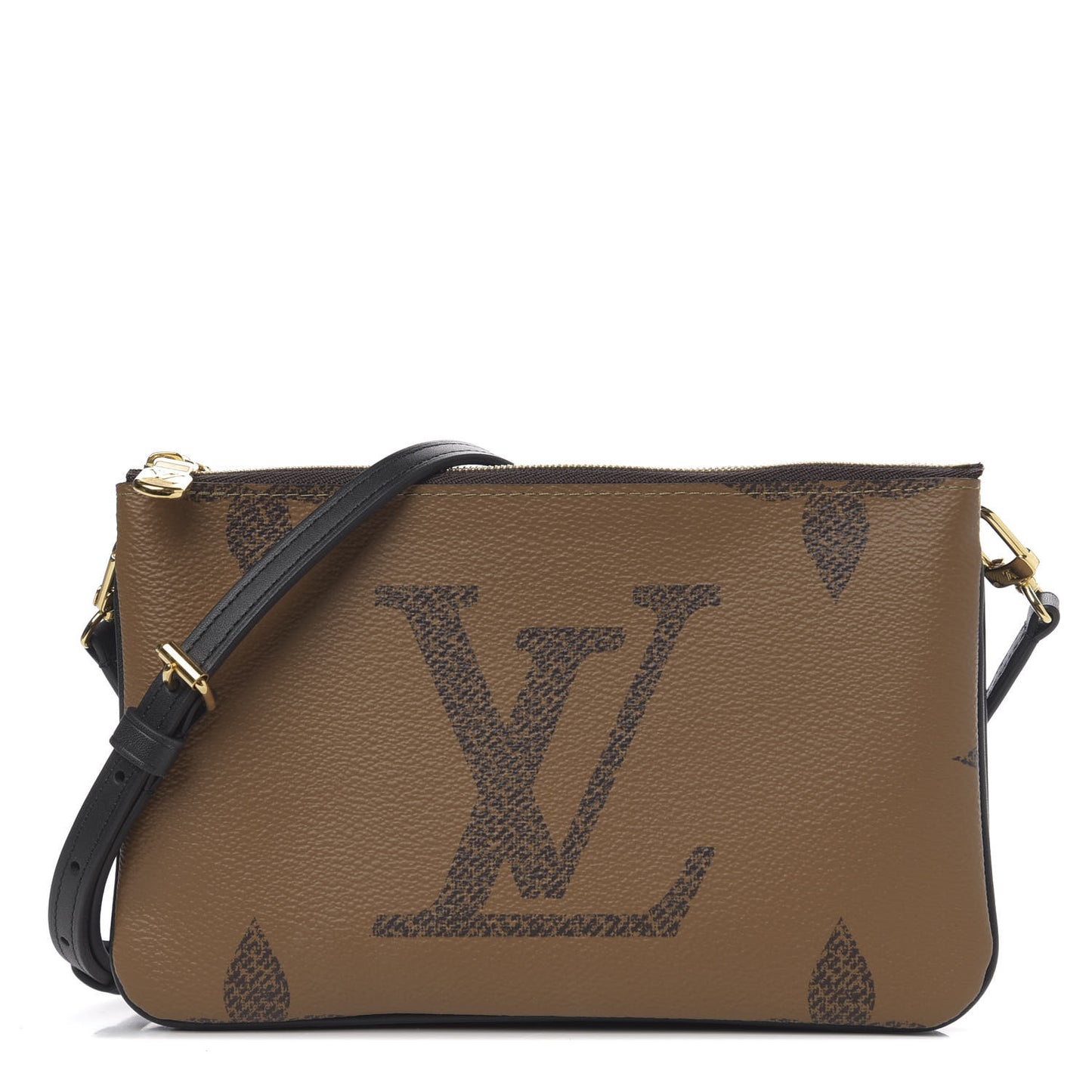 Reverse Monogram Giant Double Zip Pochette