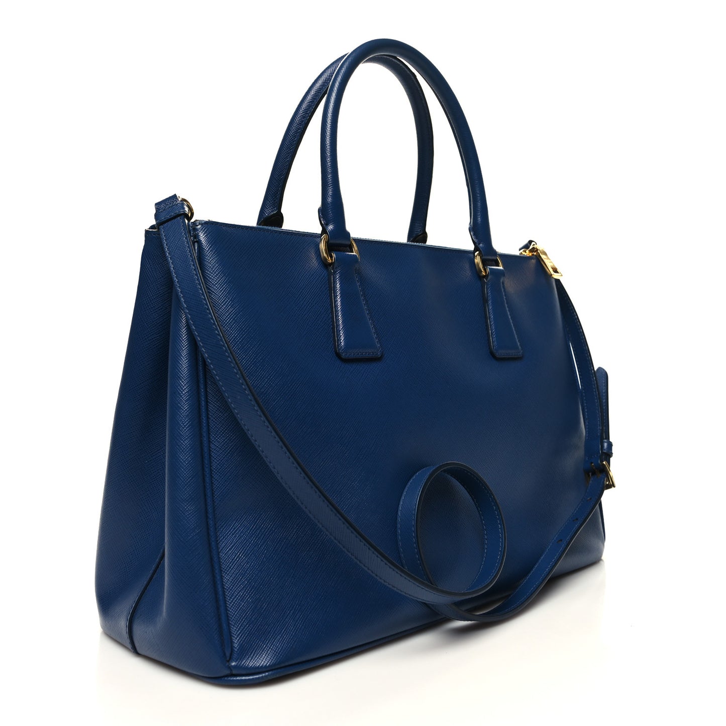 Saffiano Medium Galleria Double Zip Tote Baltico