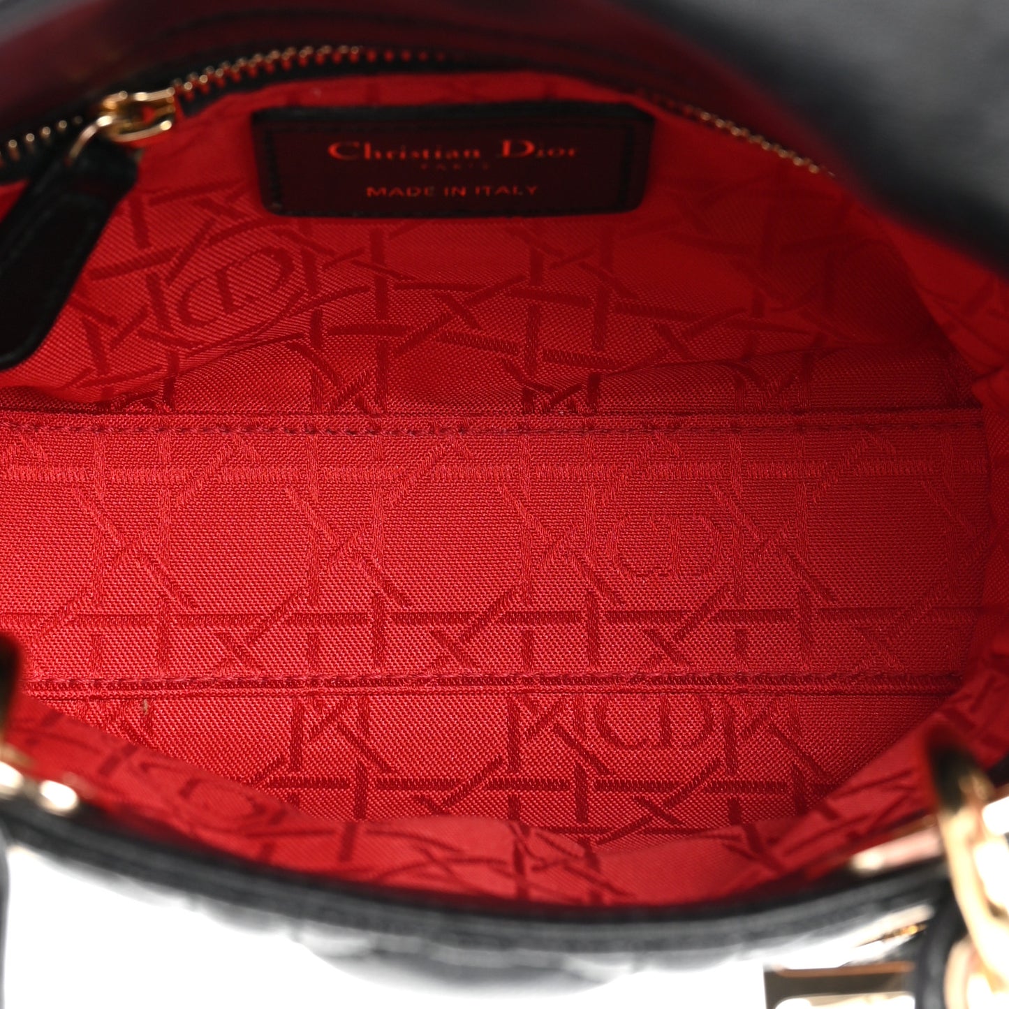 Lambskin Cannage Mini Lady Dior Black