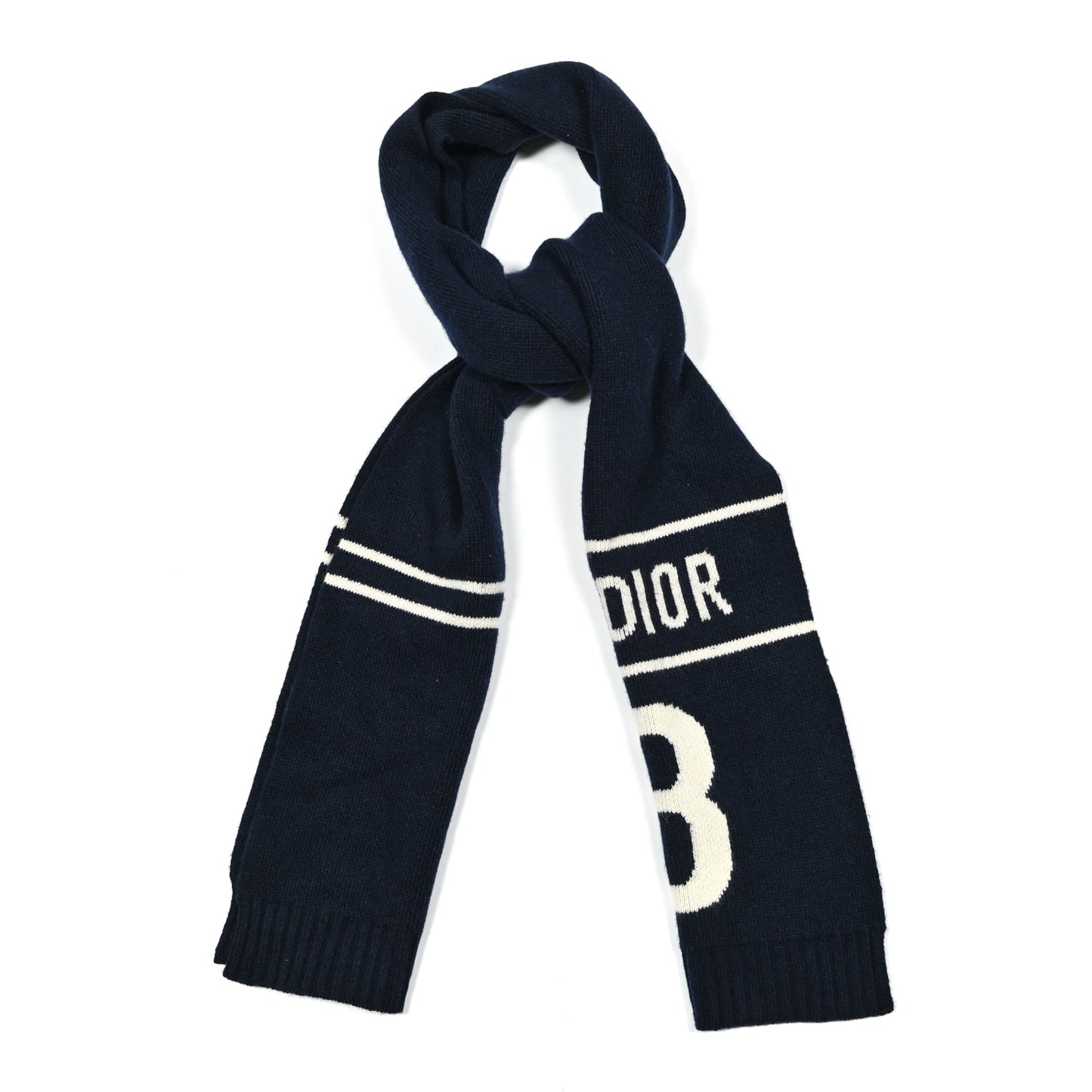 Wool Cashmere J'Adior Scarf Navy