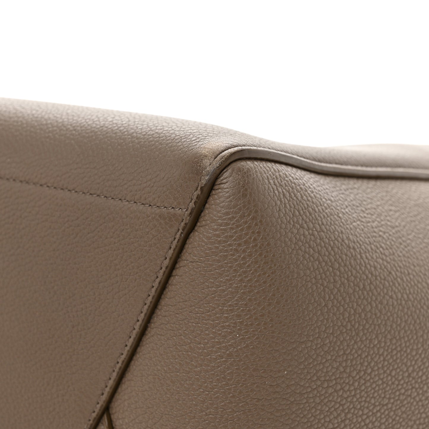 Soft Grained Calfskin Sangle Bucket Bag Taupe