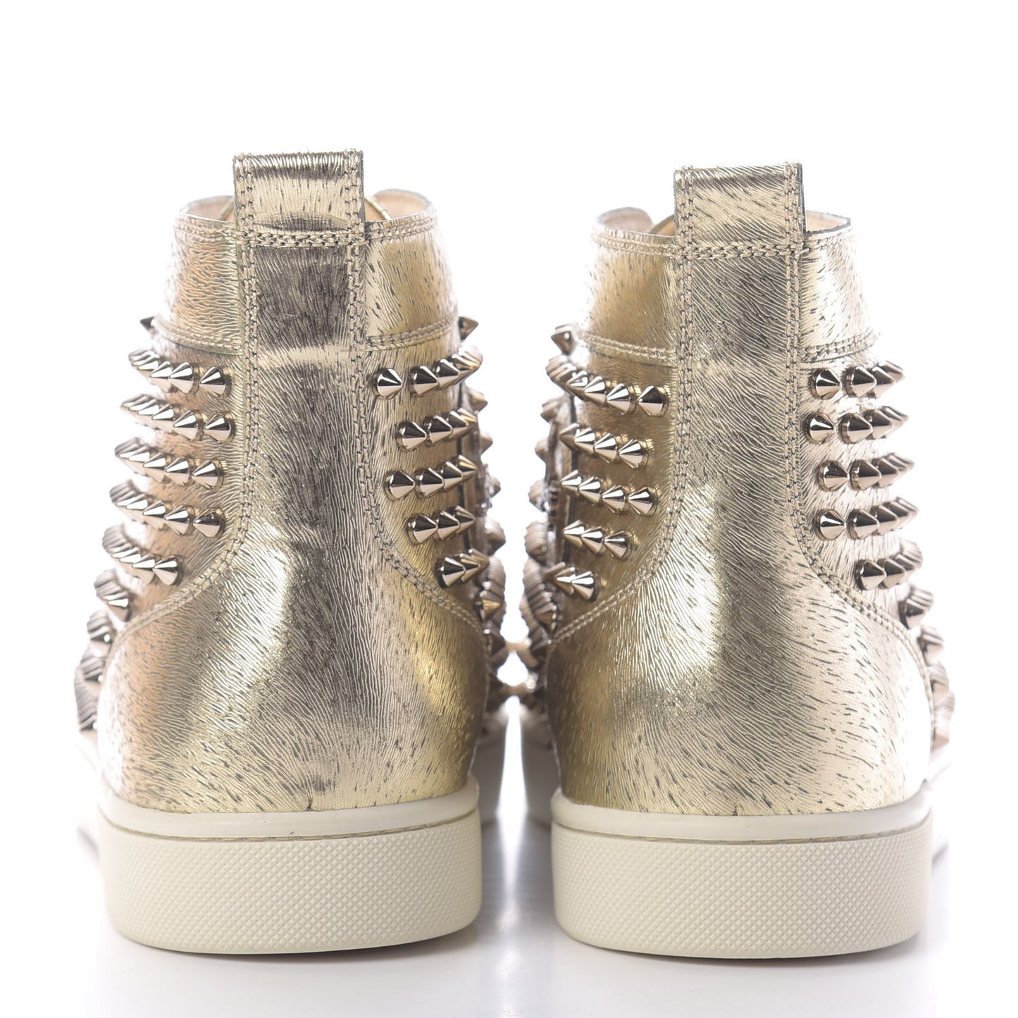Metallic Laminato Spike Louis Flat Sneakers 43 Plantine Colombe