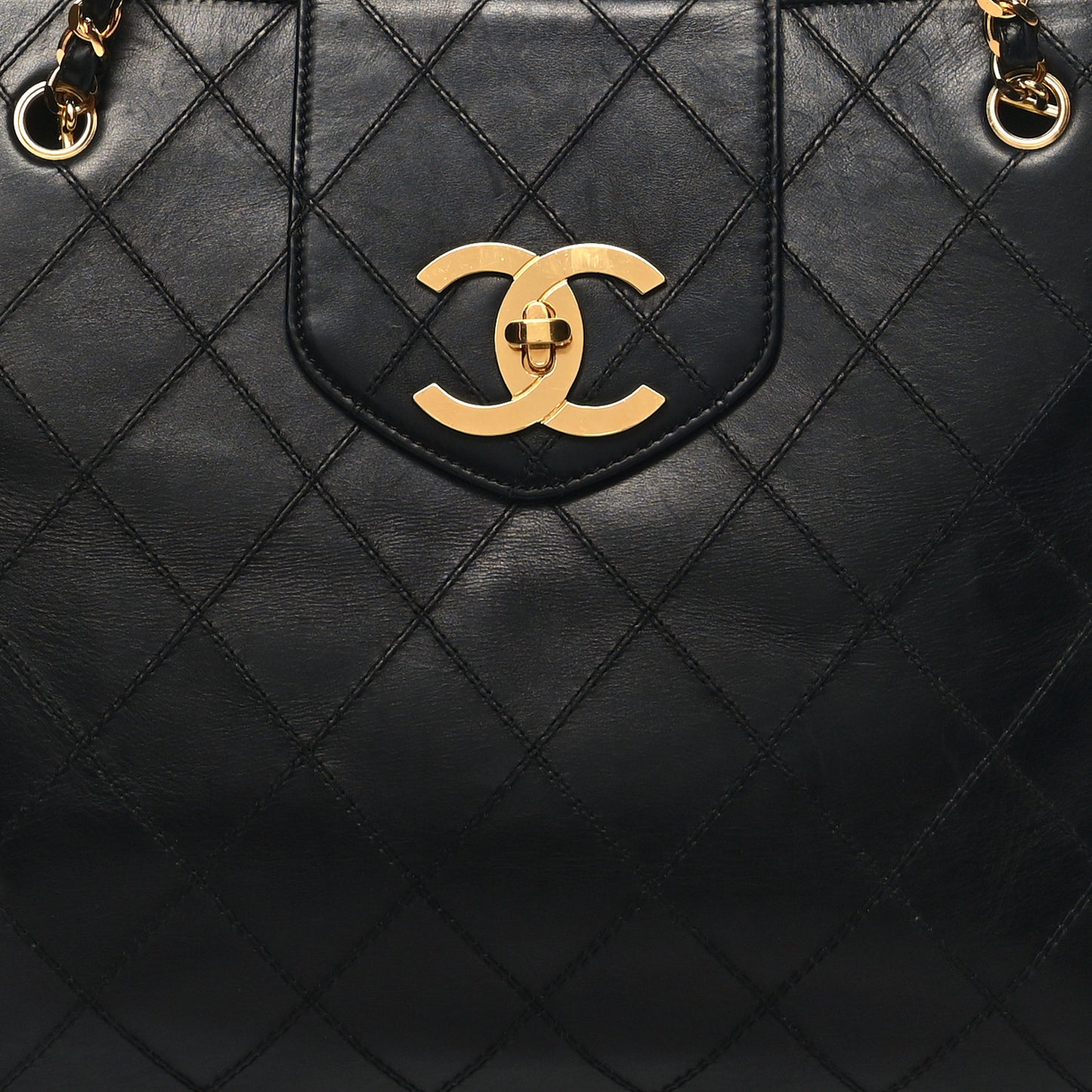 Calfskin Stitched XL Weekender Black